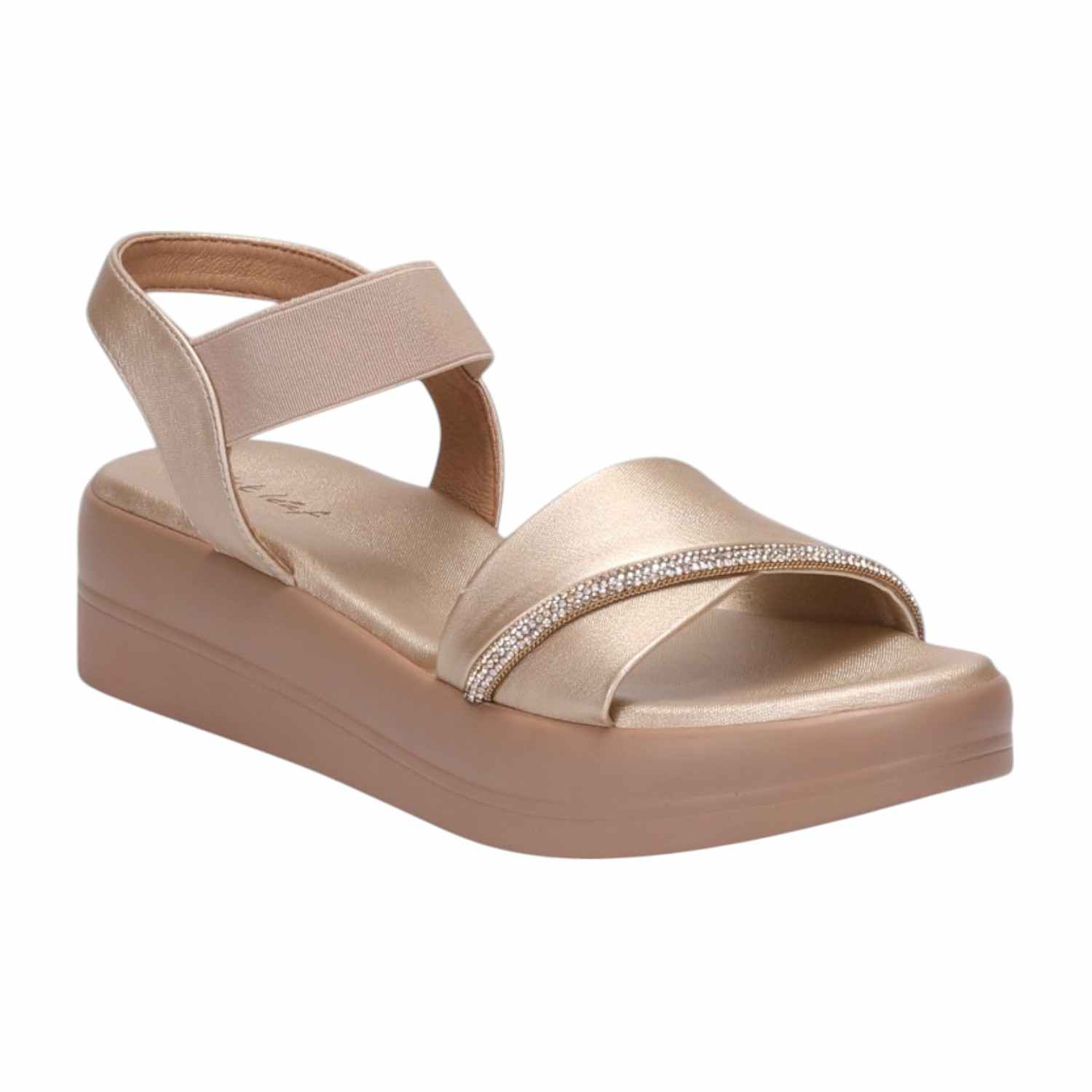 Women GlowCurve Gold Wedge Sandals