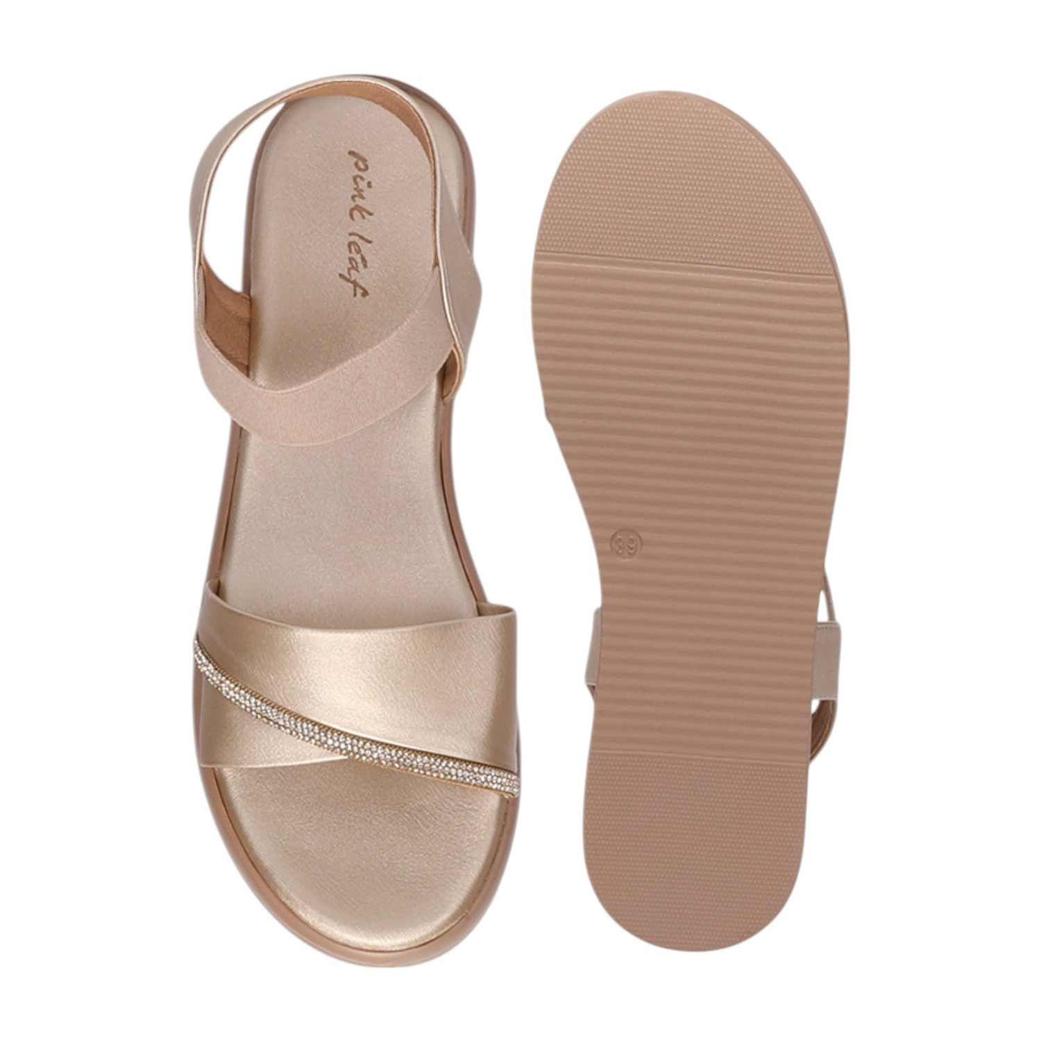 Women GlowCurve Gold Wedge Sandals