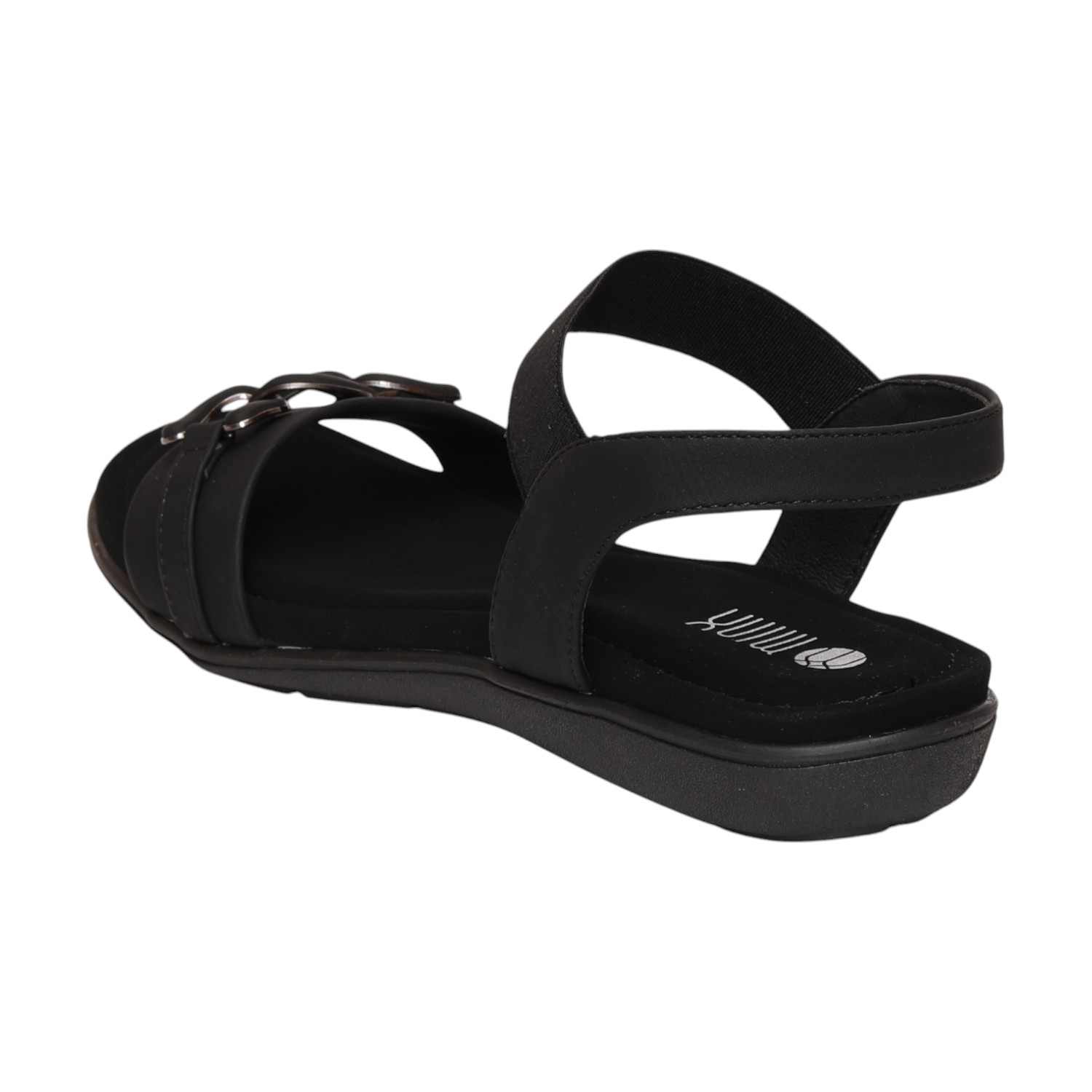 Women Black Sandals Casual Flat