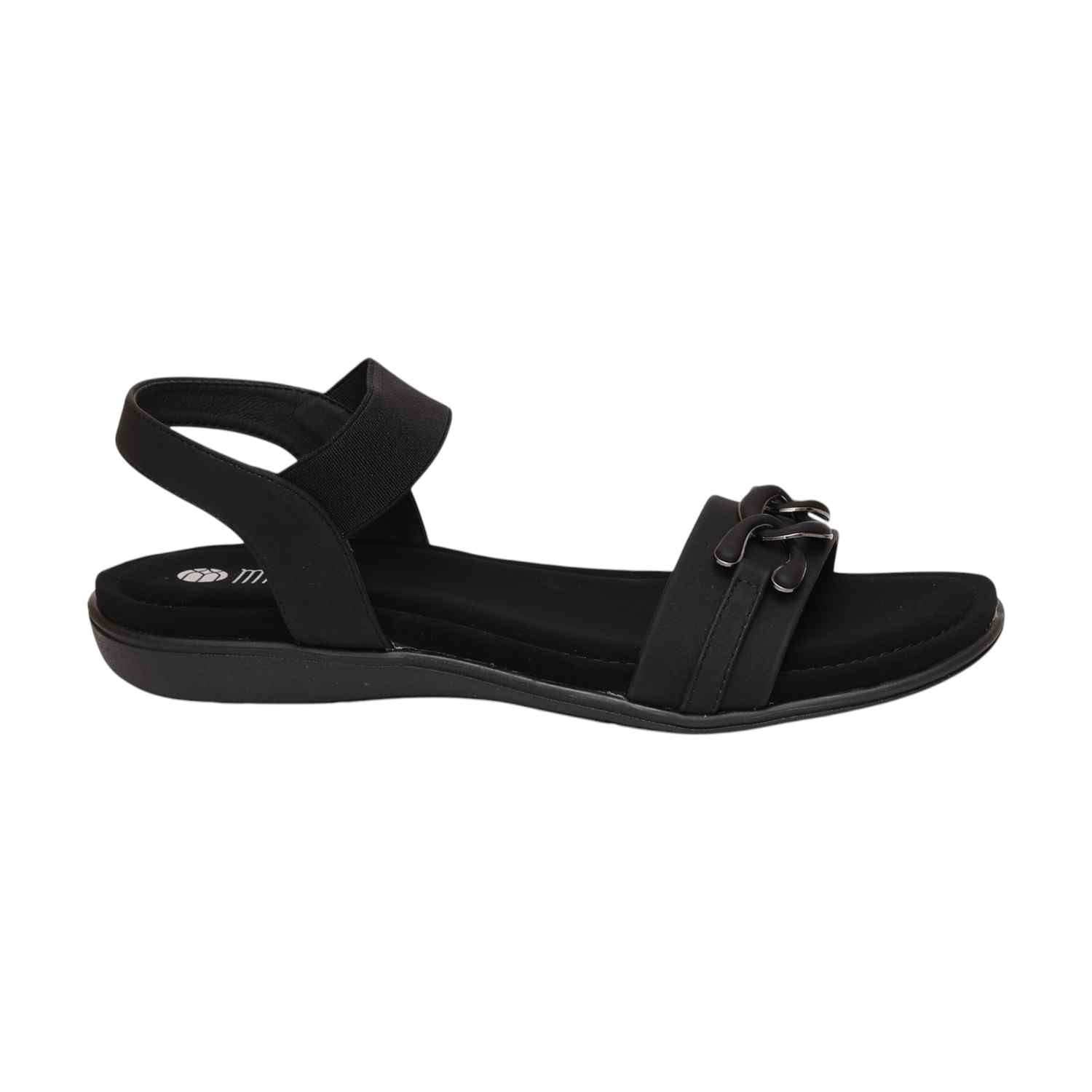 Women Black Sandals Casual Flat