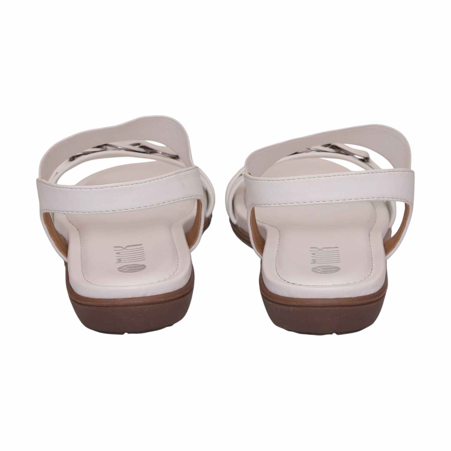 Women White Sandals Casual Flat