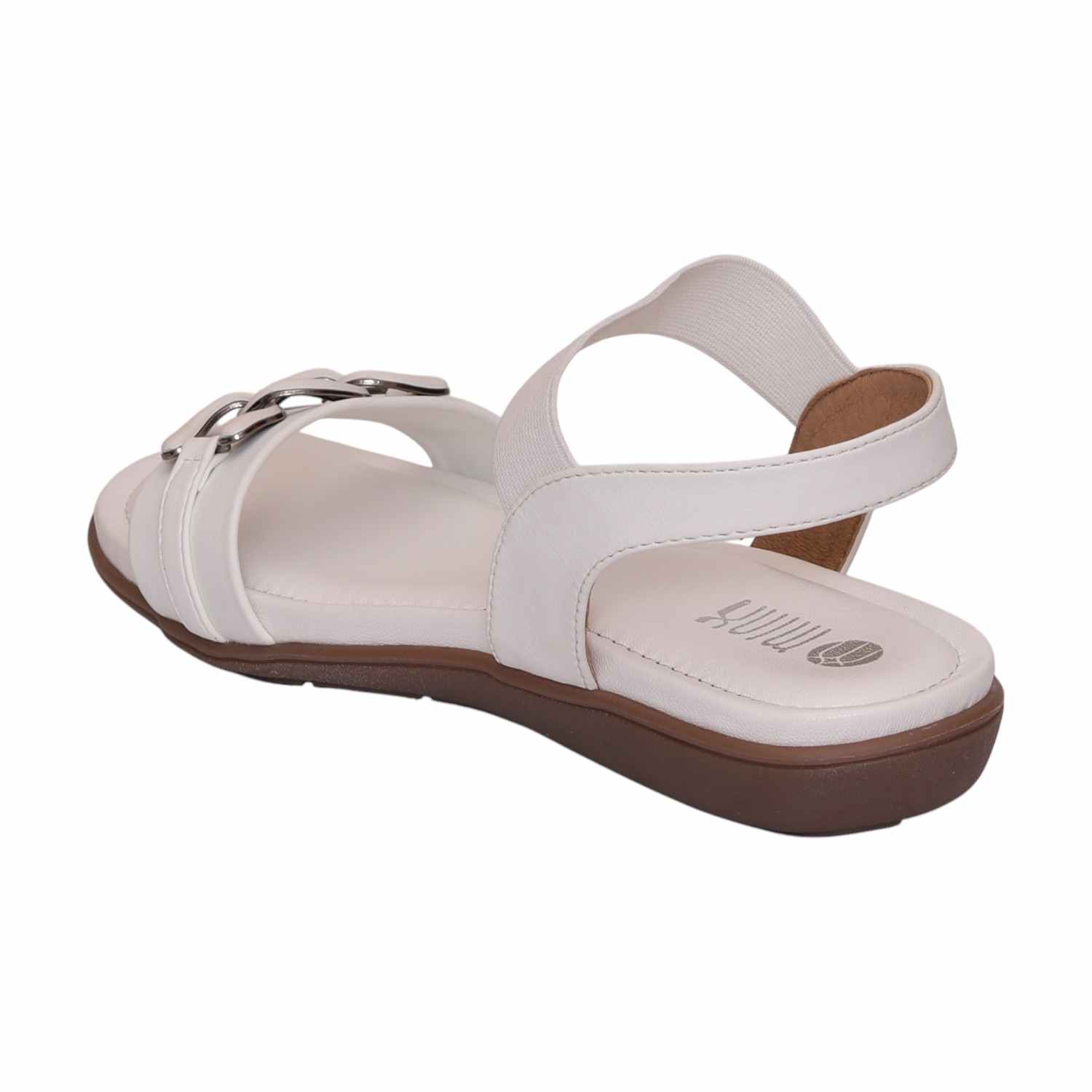 Women White Sandals Casual Flat