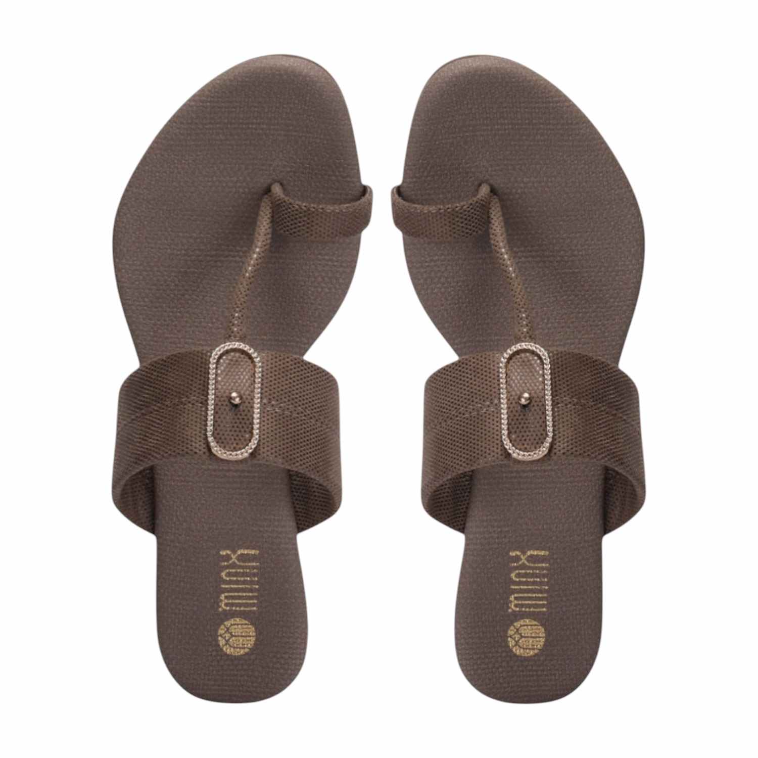 Women Brown Heeled Sandals