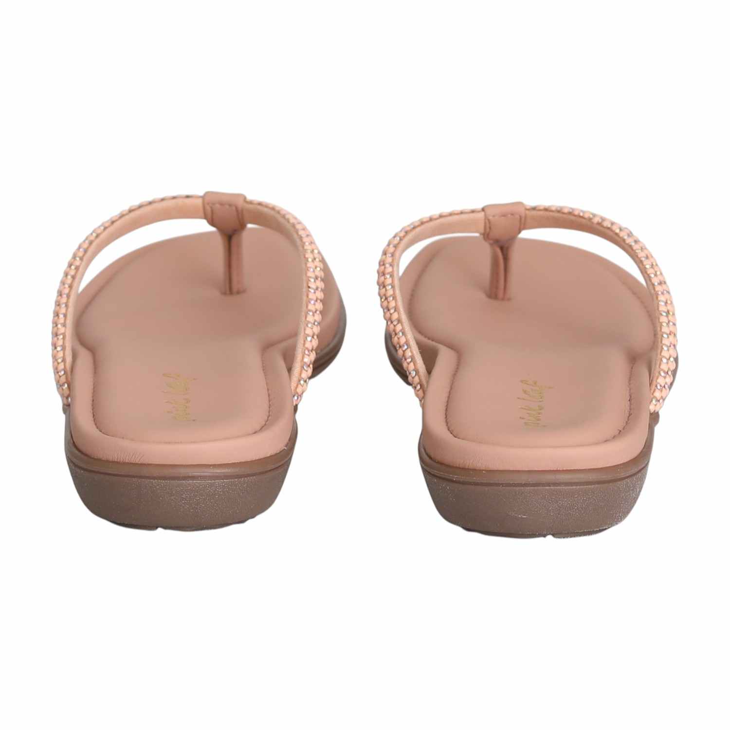 Women Peach Blossom Embellished Flats