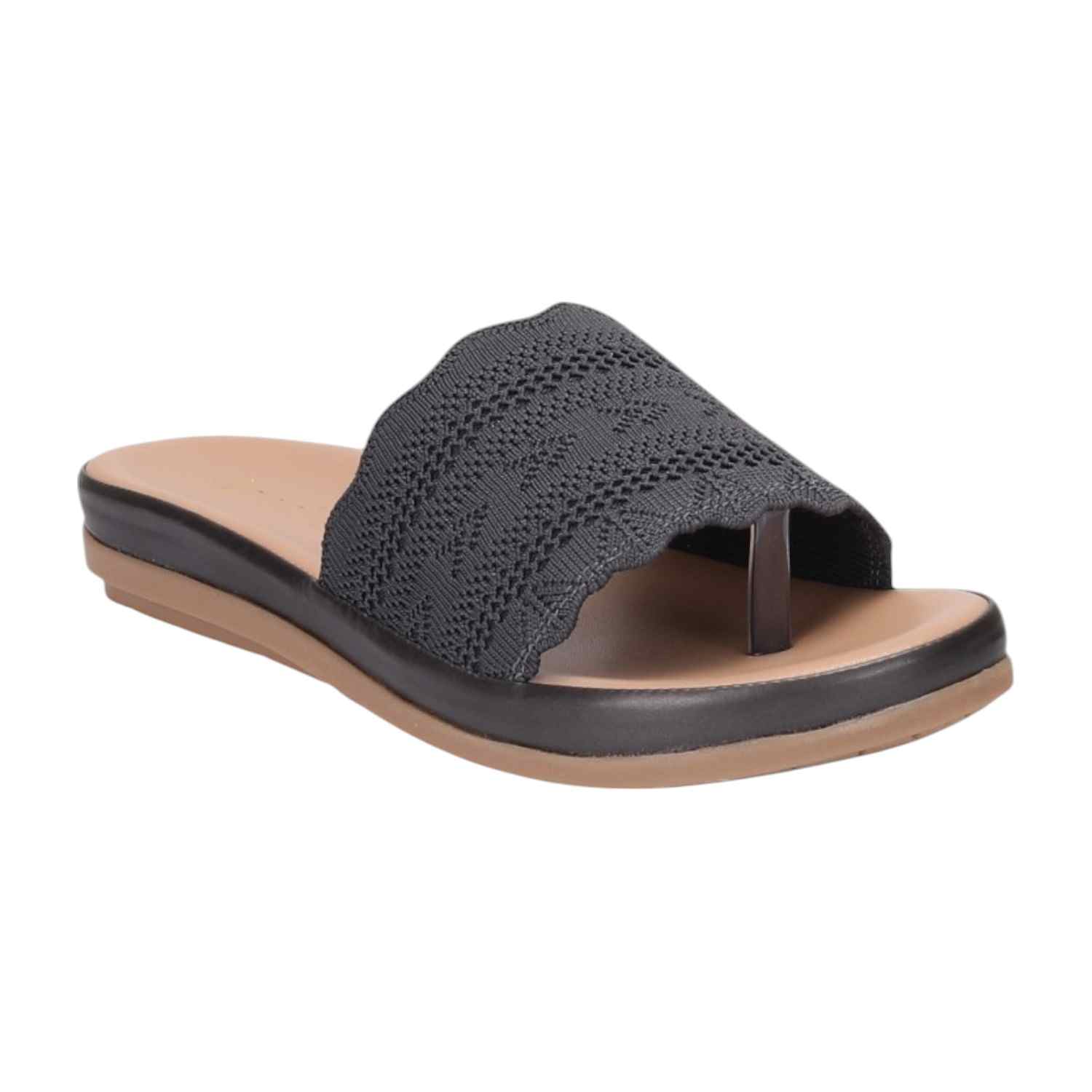 Women Grey Casual Flat Slider