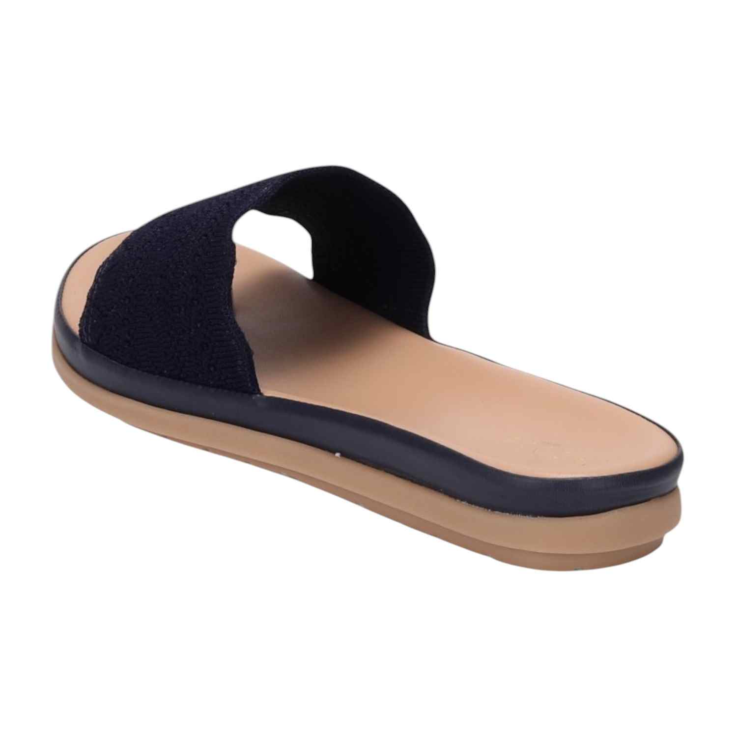 Women Navy Casual Flat Slider