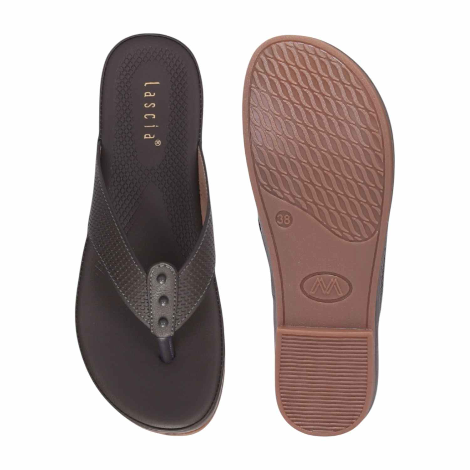 Women Grey Casual Flat Thongs