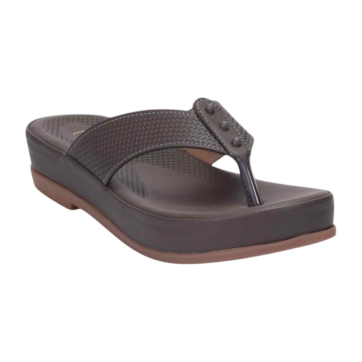 Women Grey Casual Flat Thongs