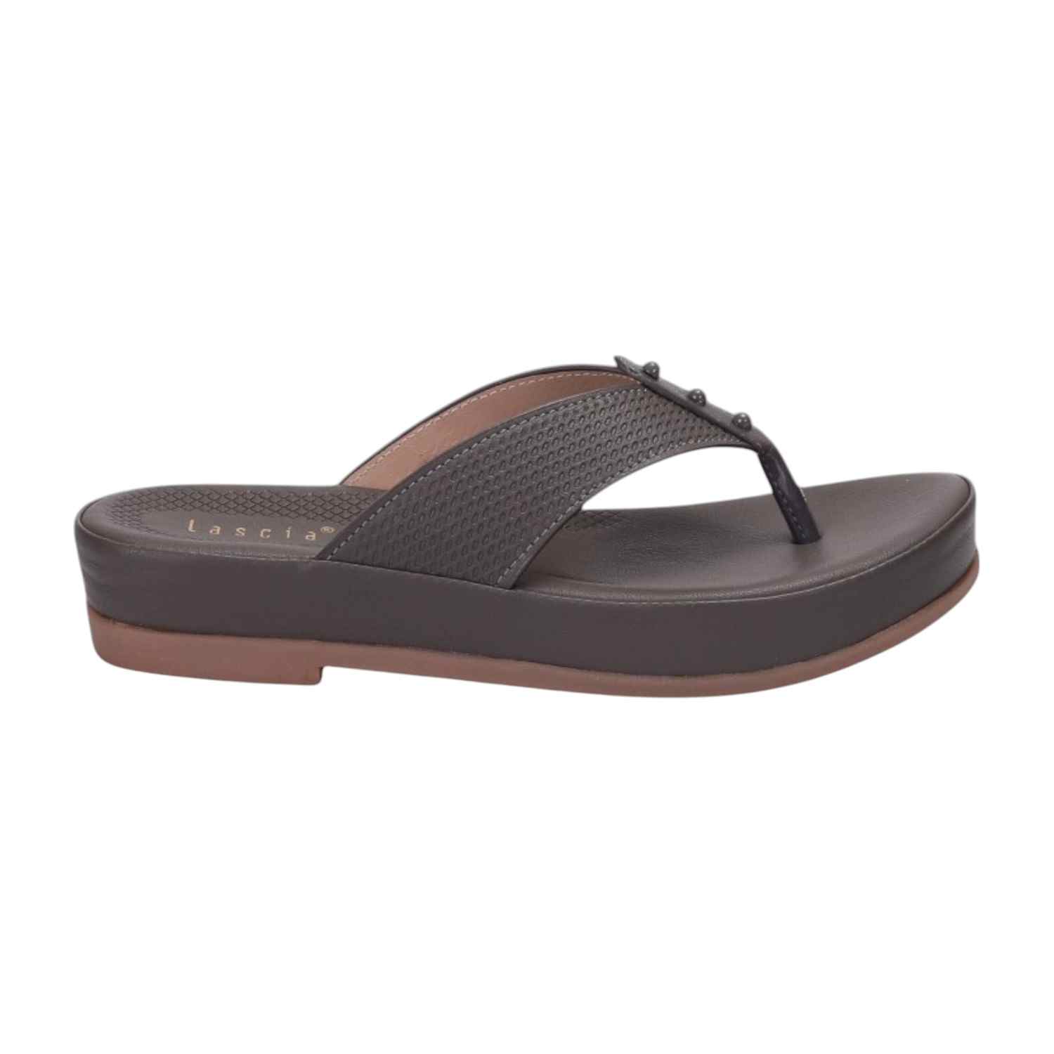 Women Grey Casual Flat Thongs