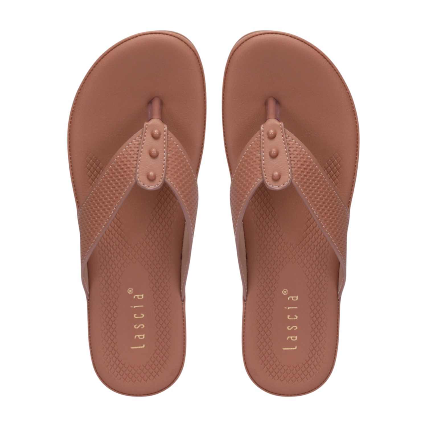 Women Peach Casual Flat Thongs
