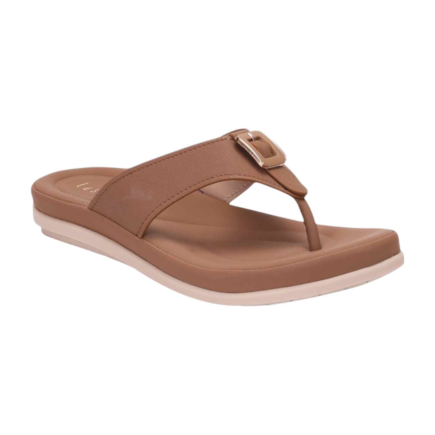 Women Tan Casual Flat Thong