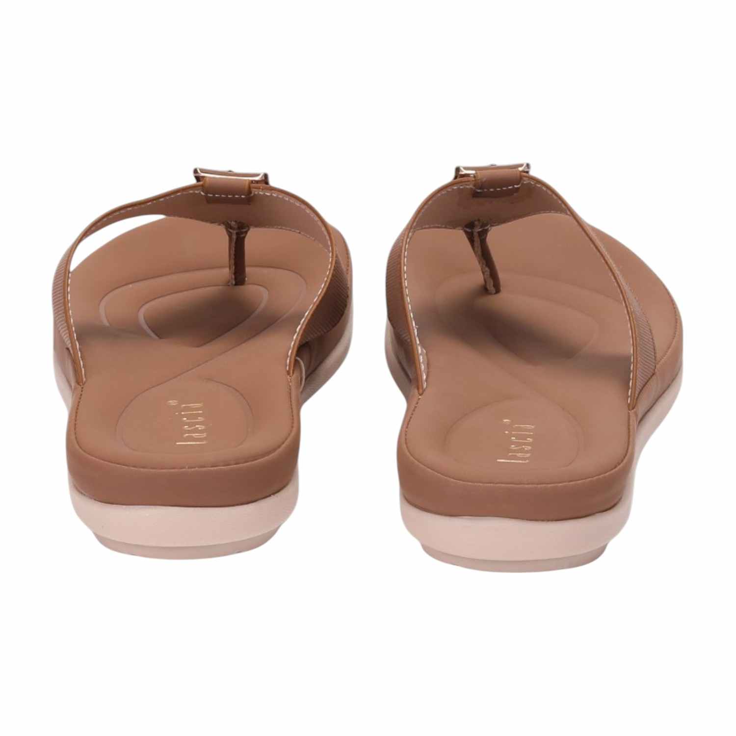 Women Tan Casual Flat Thong