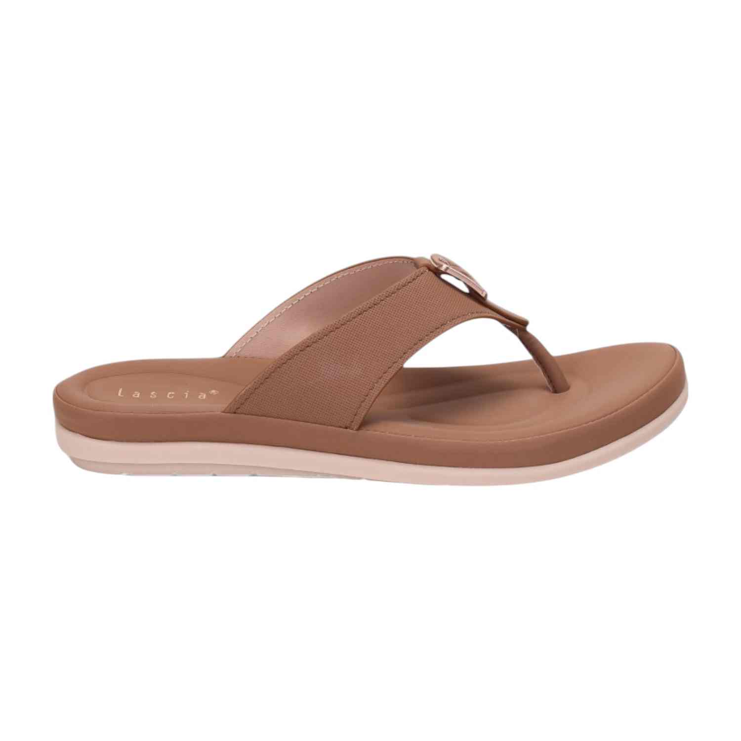 Women Tan Casual Flat Thong