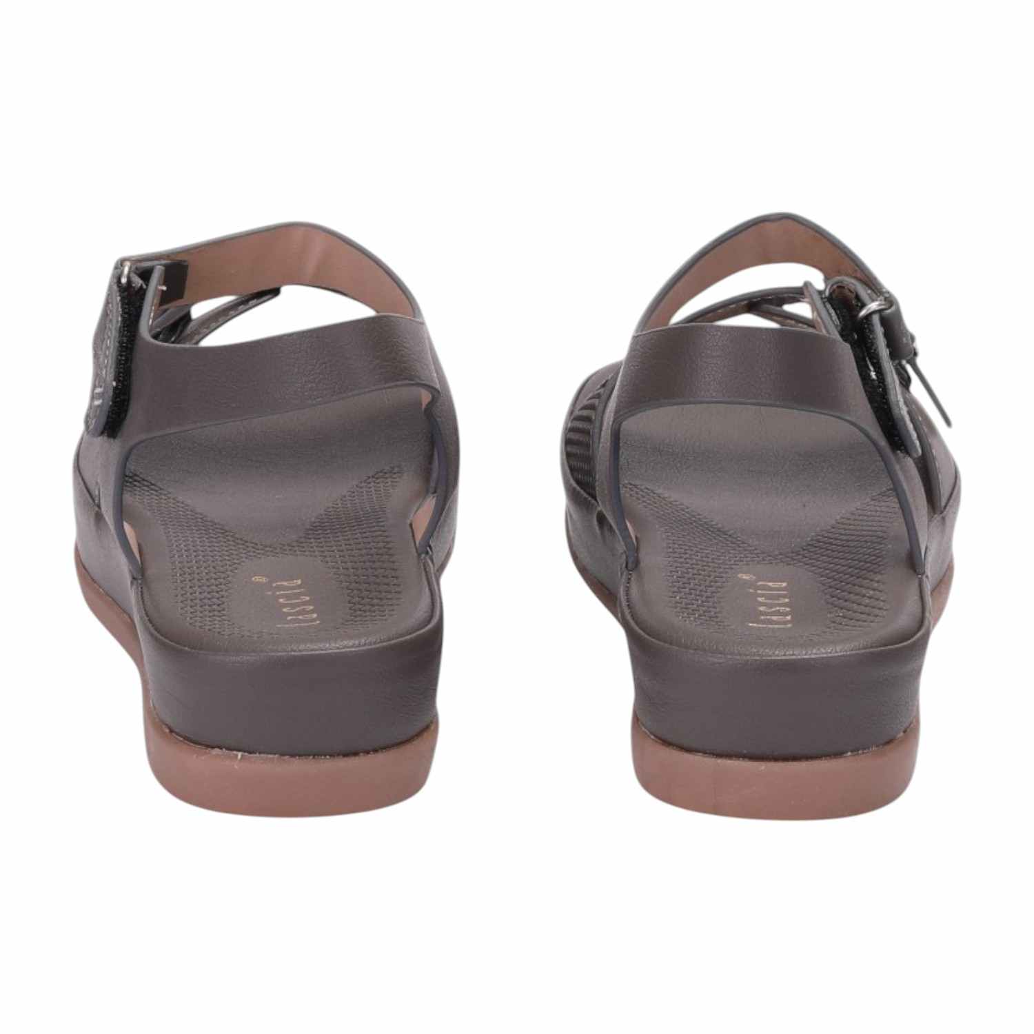 Women Grey Casual Flat Sandals