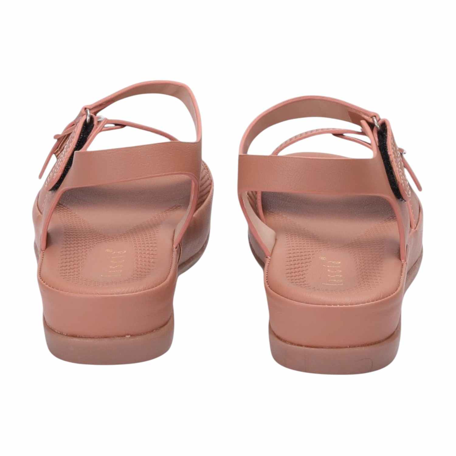 Women Peach Casual Flat Sandals