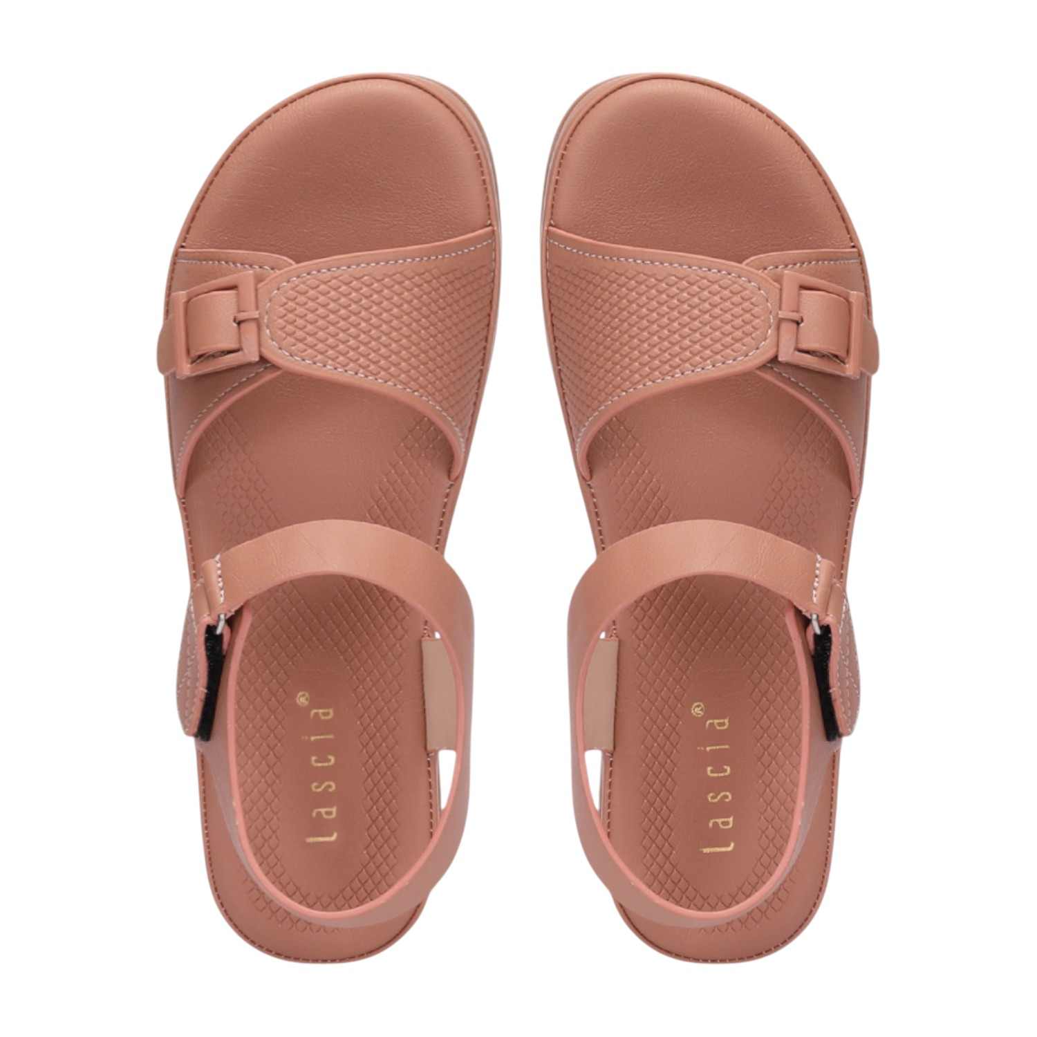 Women Peach Casual Flat Sandals