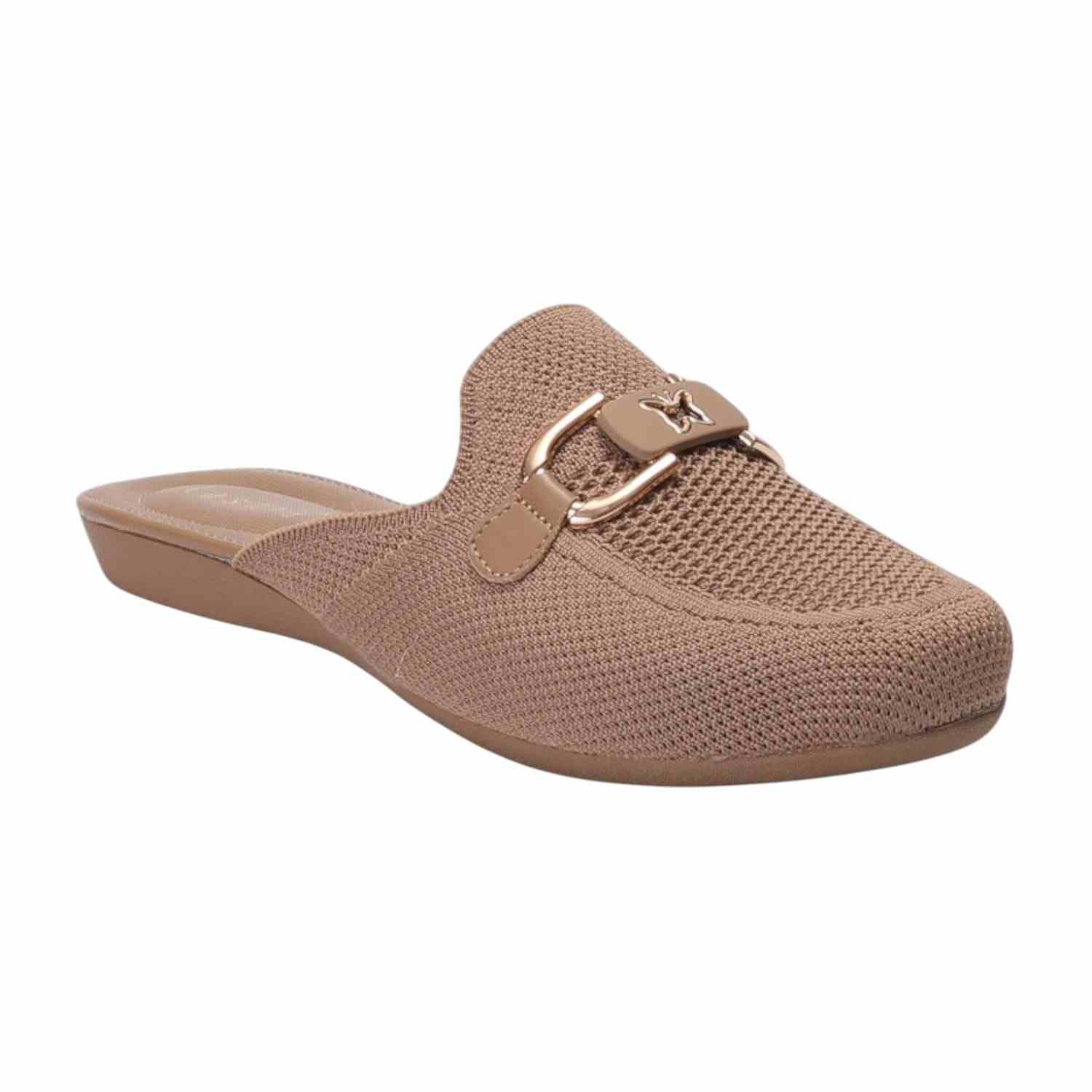 Women Beige Casual Mule
