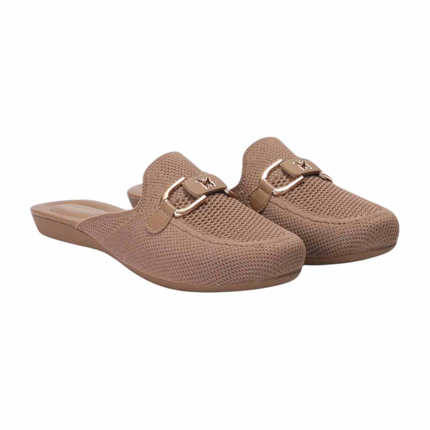 Women Beige Casual Mule