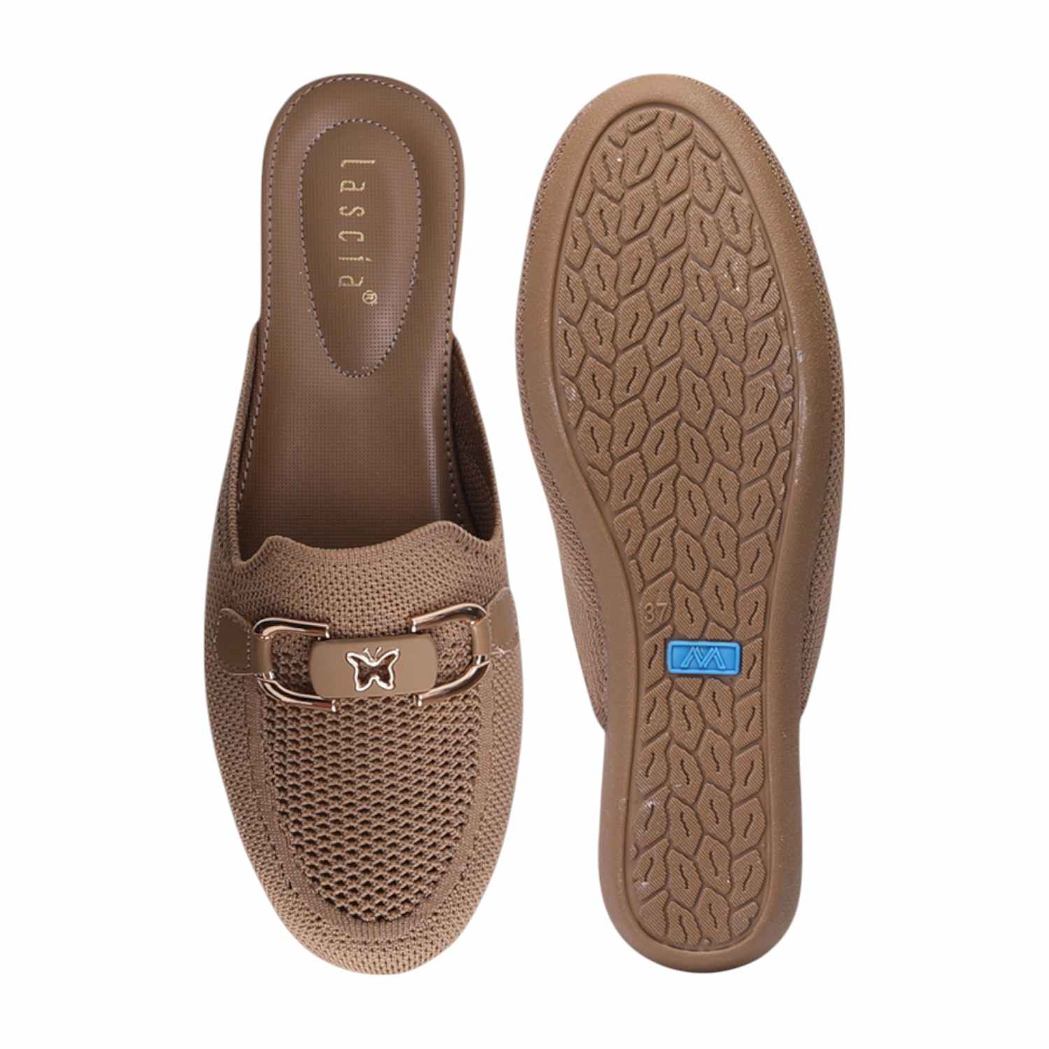 Women Beige Casual Mule