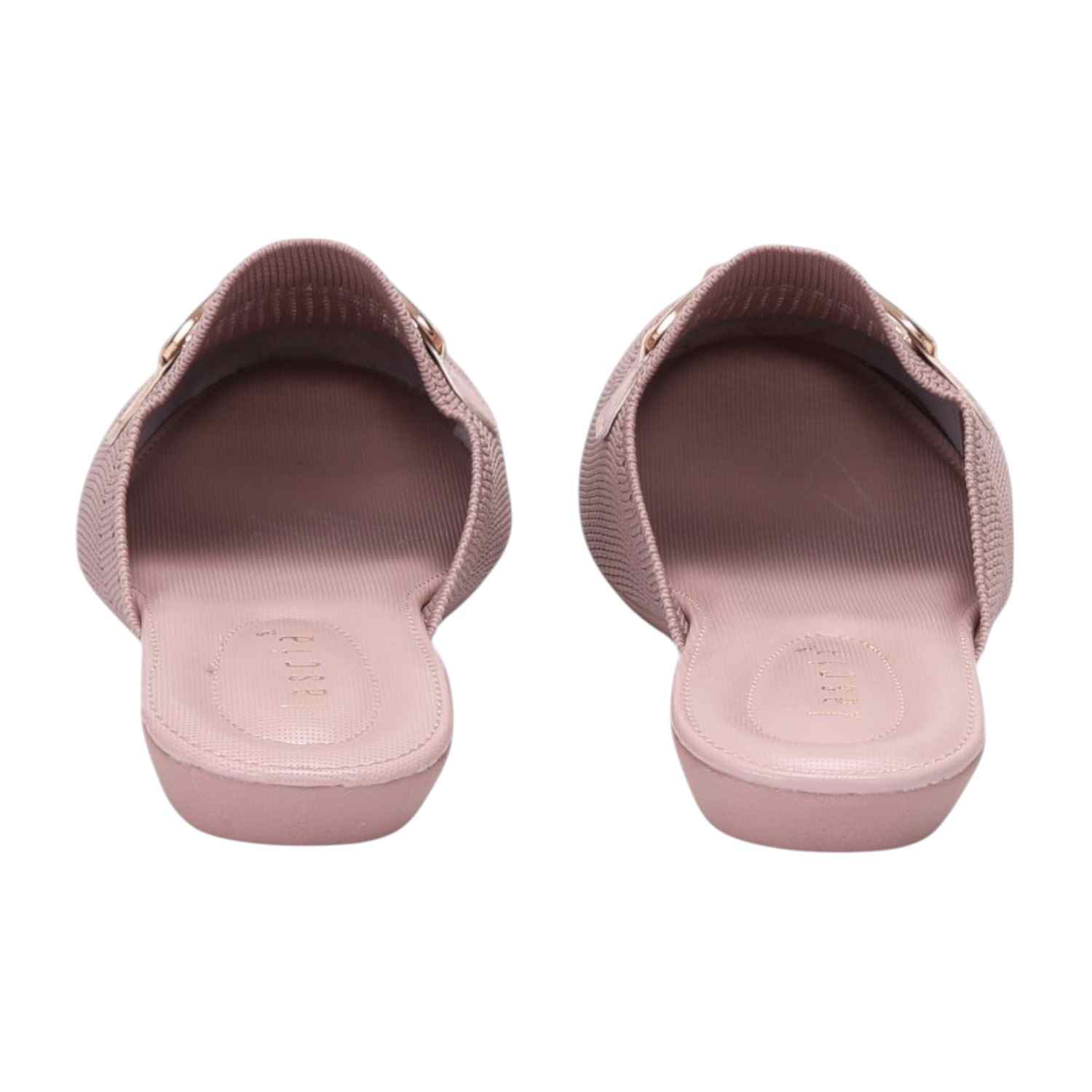Women Peach Casual Mule