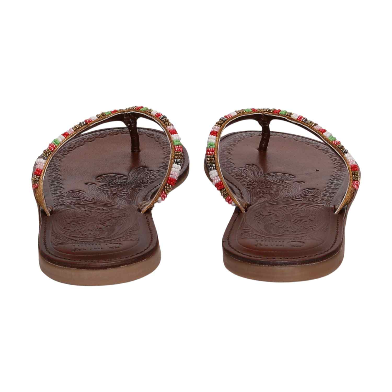Women Antique Ethnic Beaded Flat Sandals