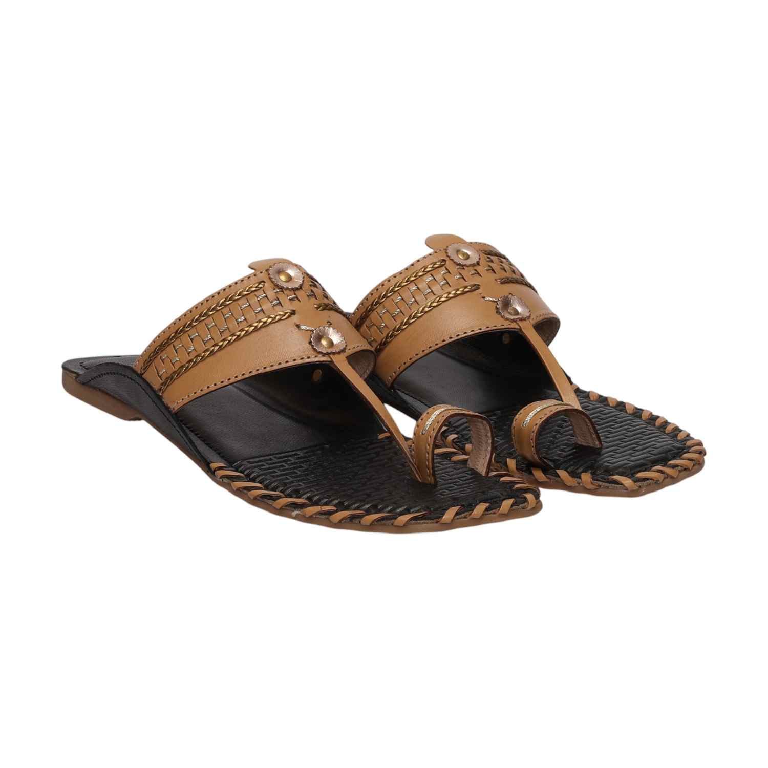 Women Beige Embellished Slip-On Flats