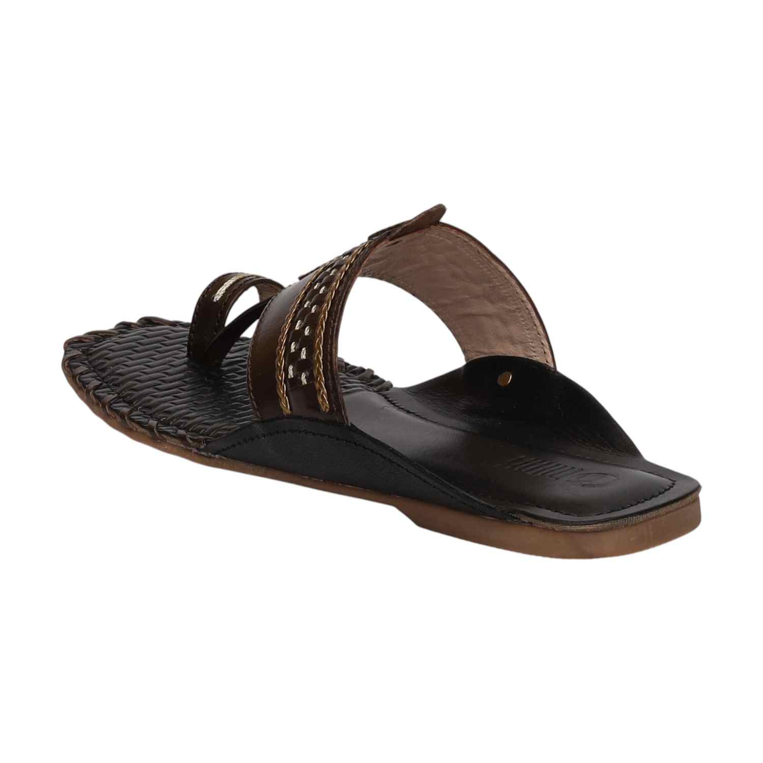 Women Brown Embellished Slip-On Flats