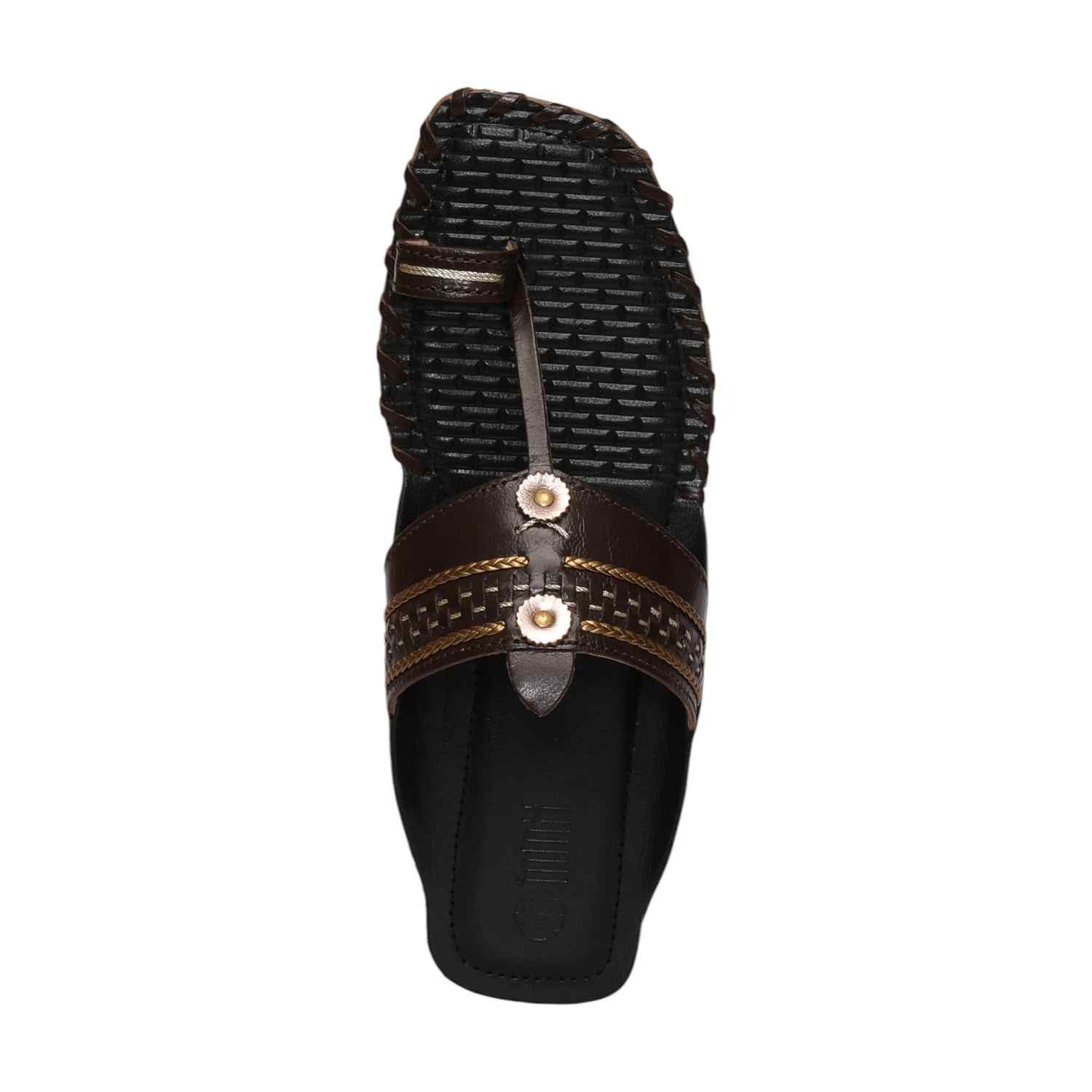 Women Brown Embellished Slip-On Flats