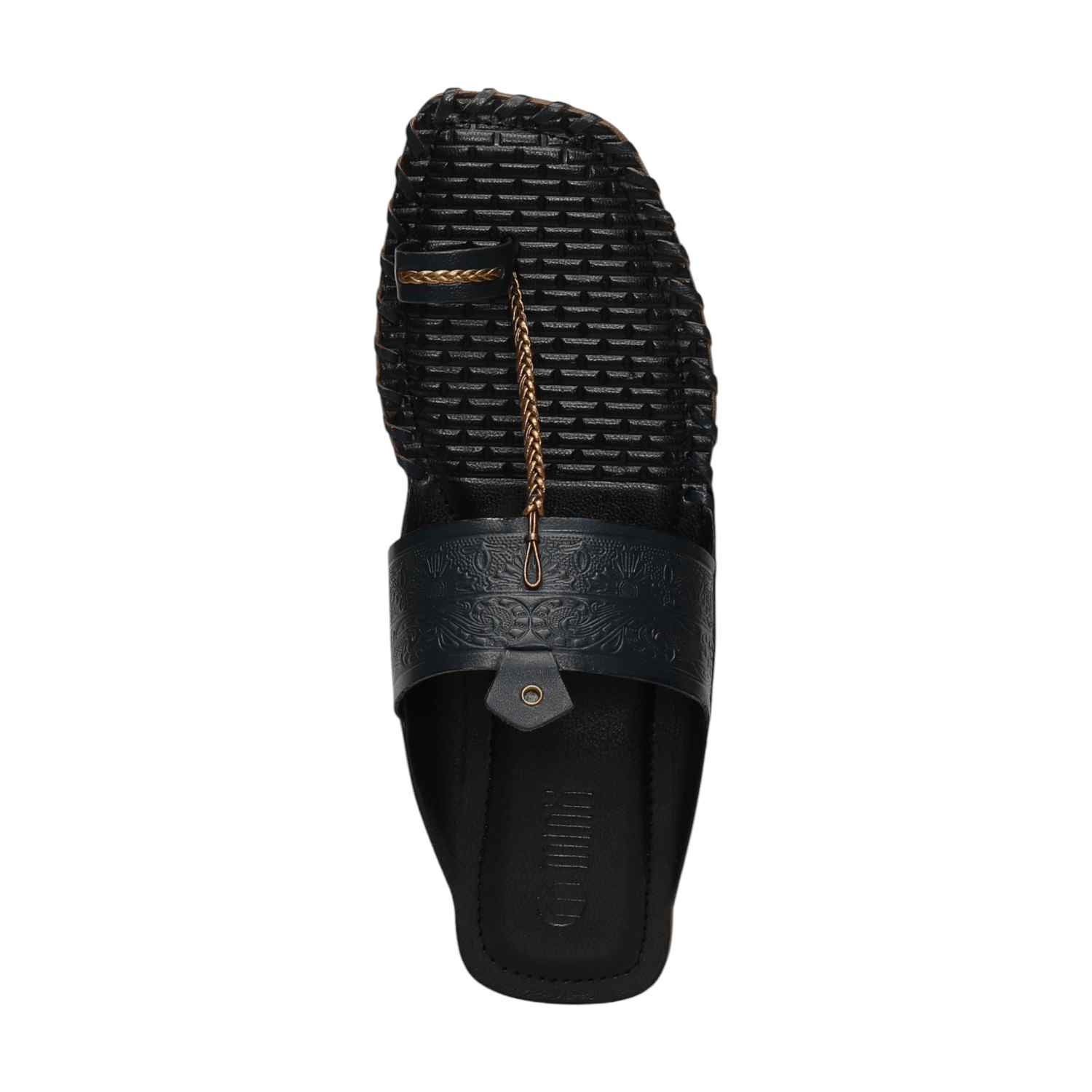 Women Navy Embossed Slip-On Flats