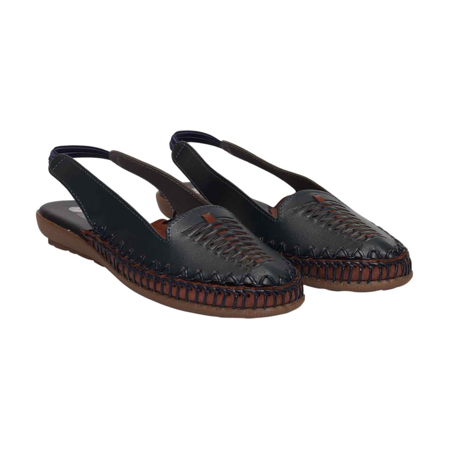 Women Navy Sandals Casual Flat