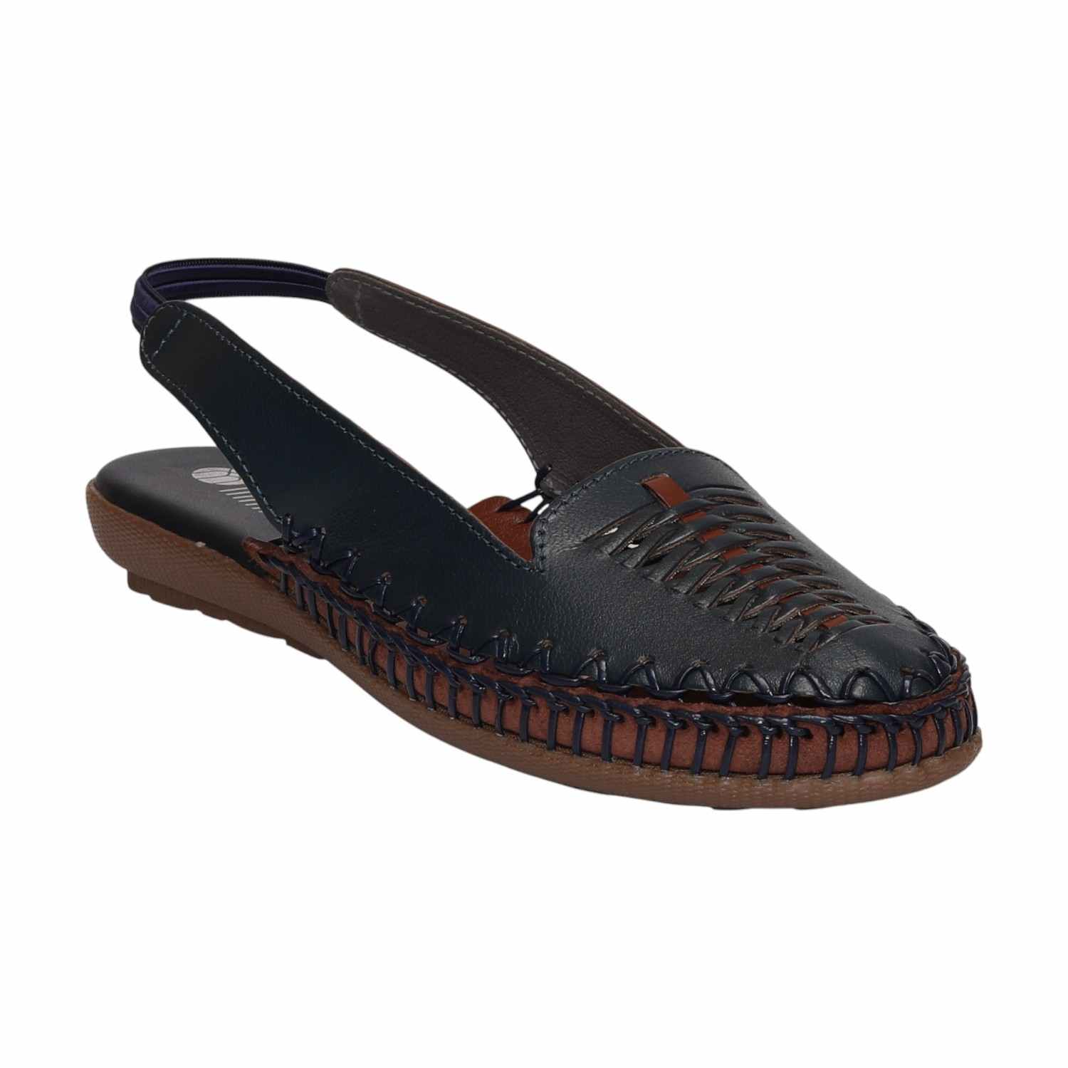 Women Navy Sandals Casual Flat