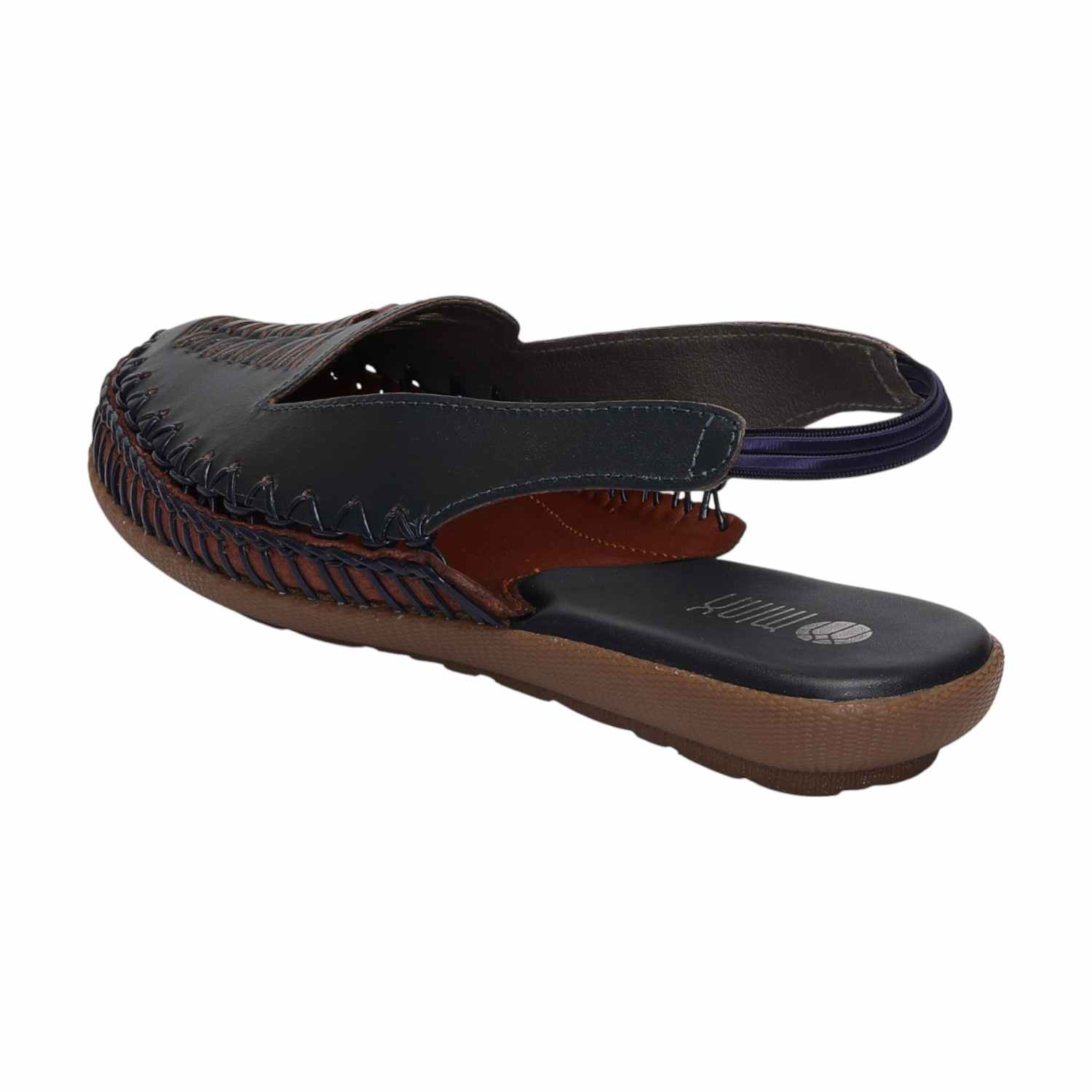 Women Navy Sandals Casual Flat