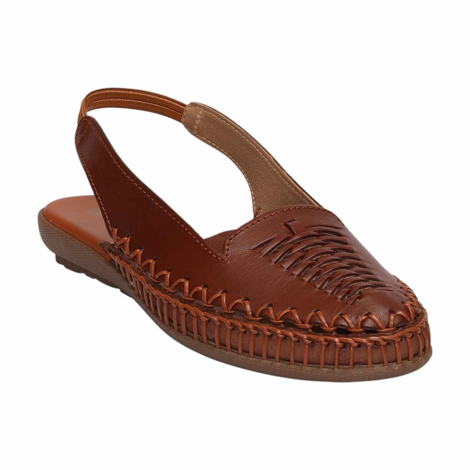 Women Tan Sandals Casual Flat