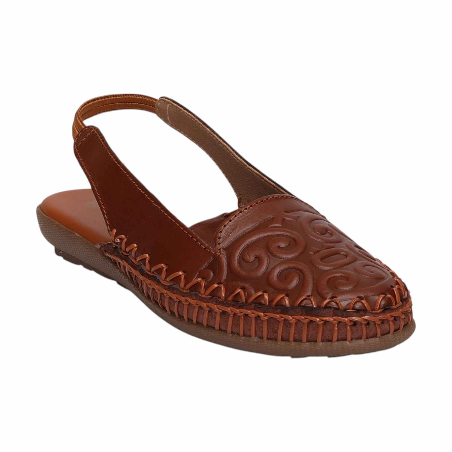 Women Tan Sandals Casual Flat