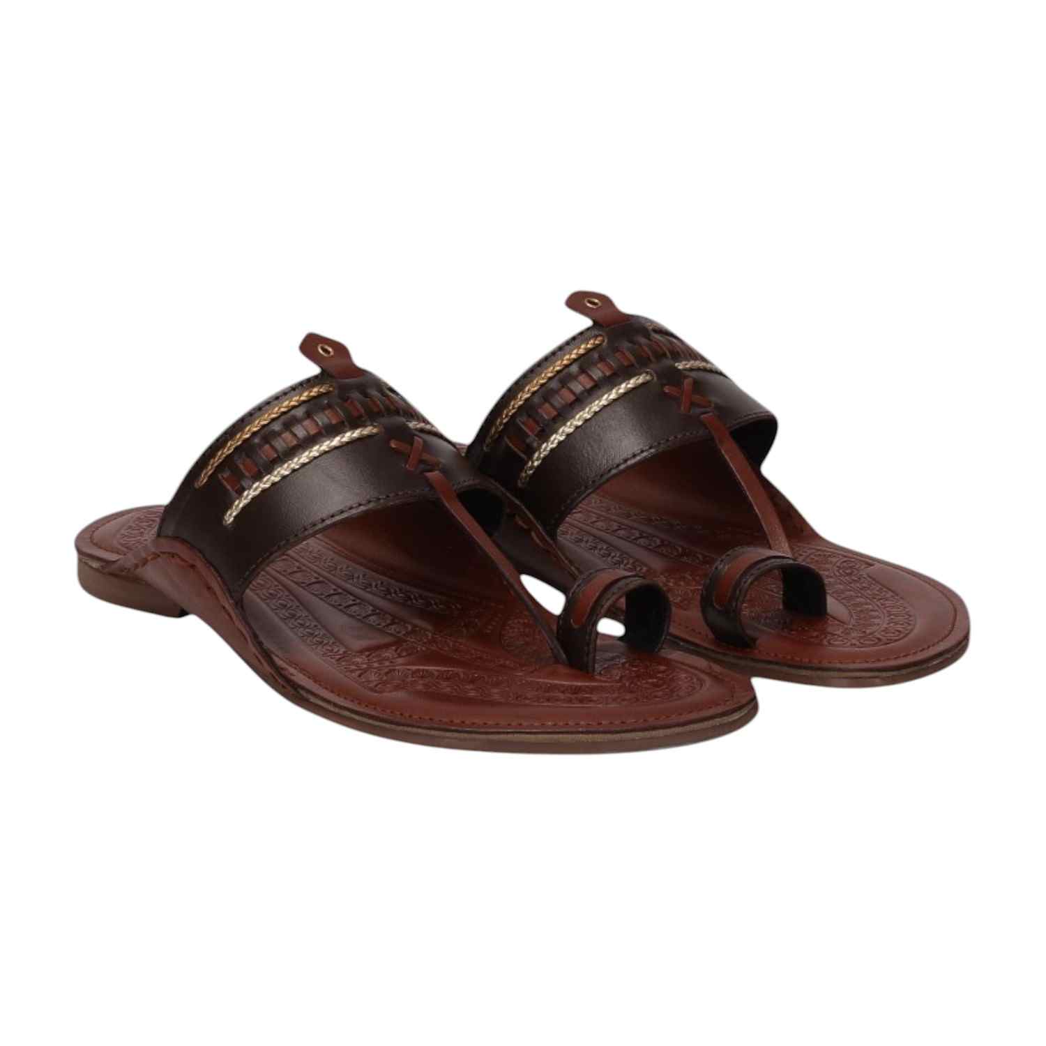 Men Brown Ethnic Thong Casual