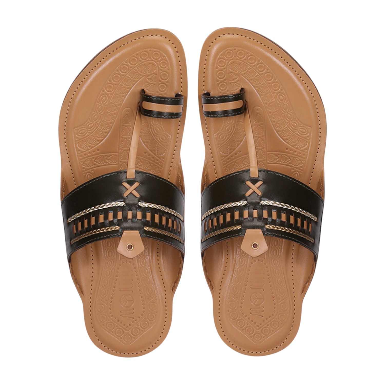 Men Olive Ethnic Thong Casual