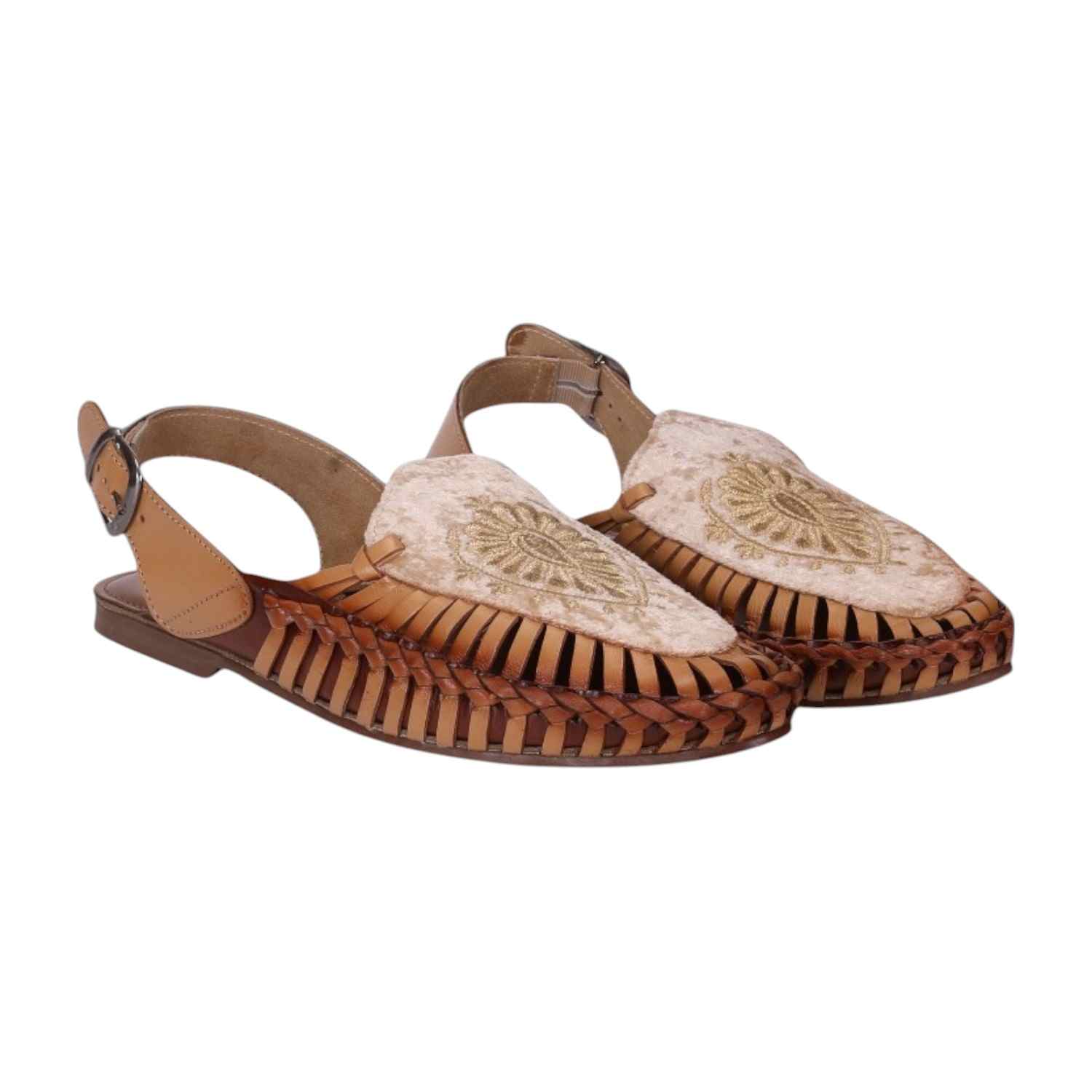 Men Beige Ethnic Sandals