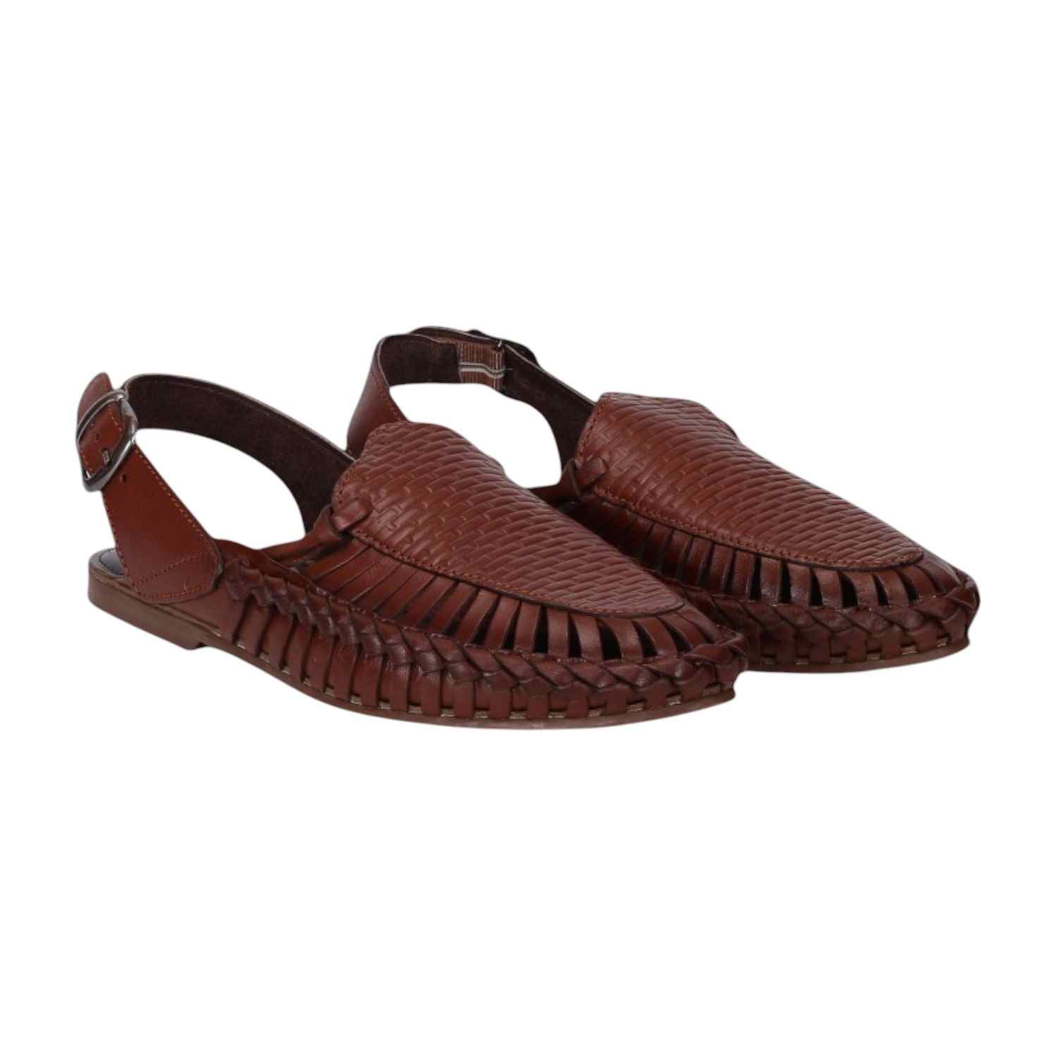 Men Tan Ethnic Sandals