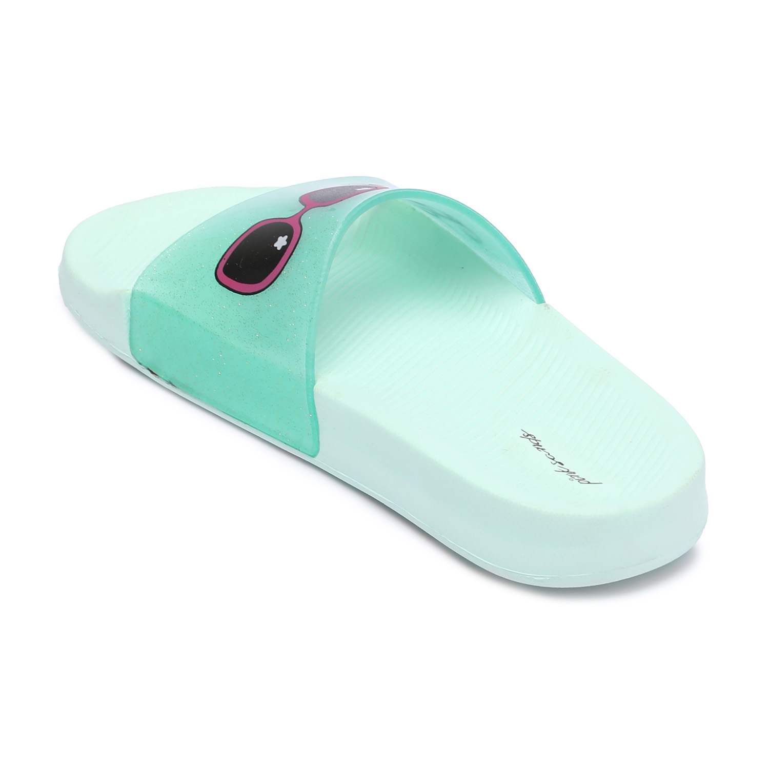 Mint Green Slide Sandals For Girls (7-11 Years)