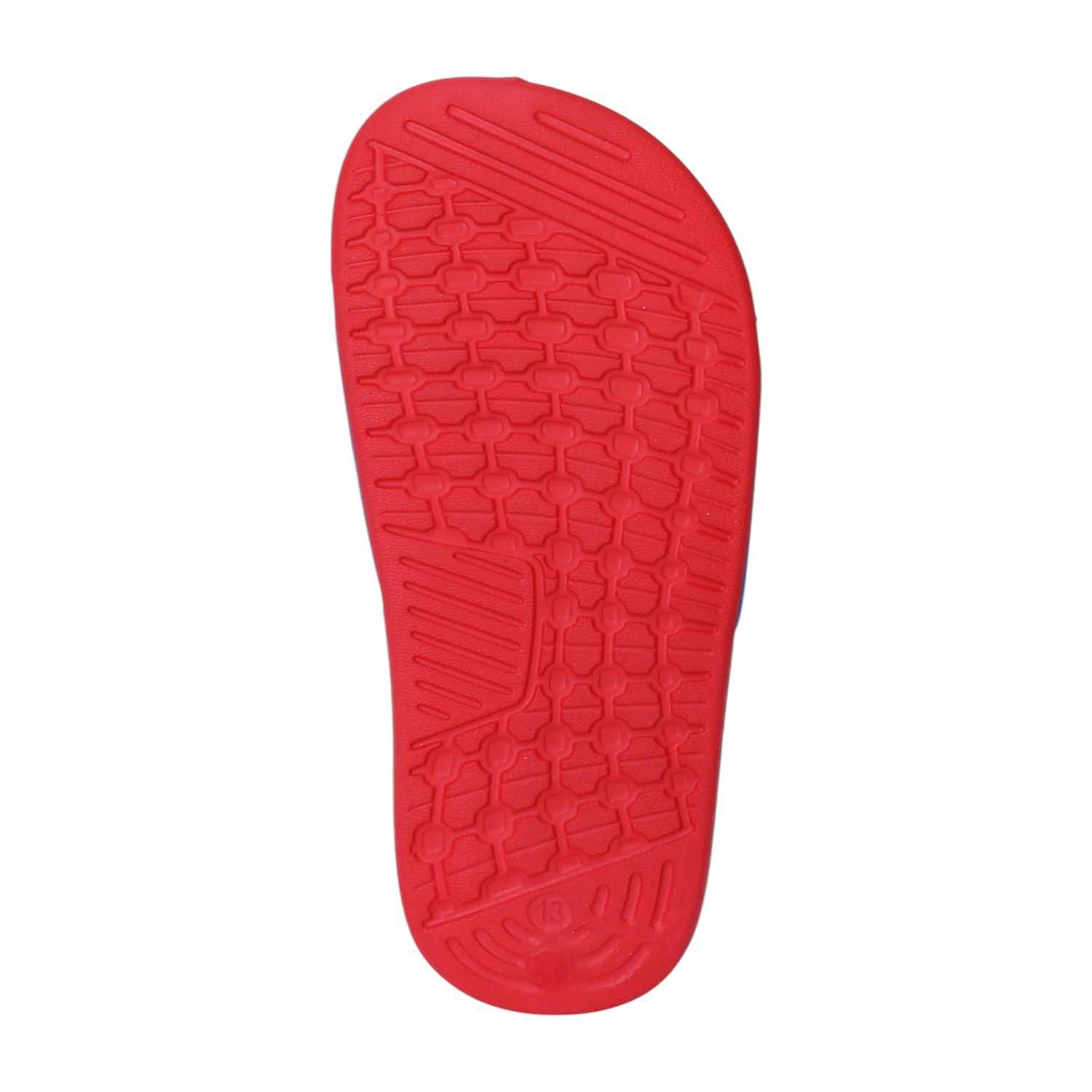 Red and Blue Colourblock Slides for Girls(7-11 Years)