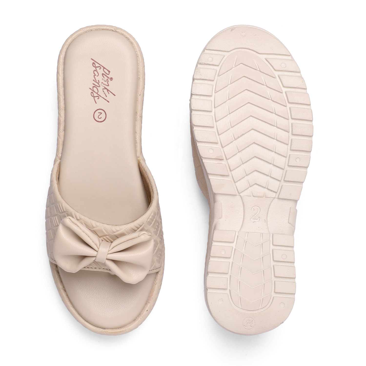 Cream Sandals For Girls Senior (12 Years Onwards)