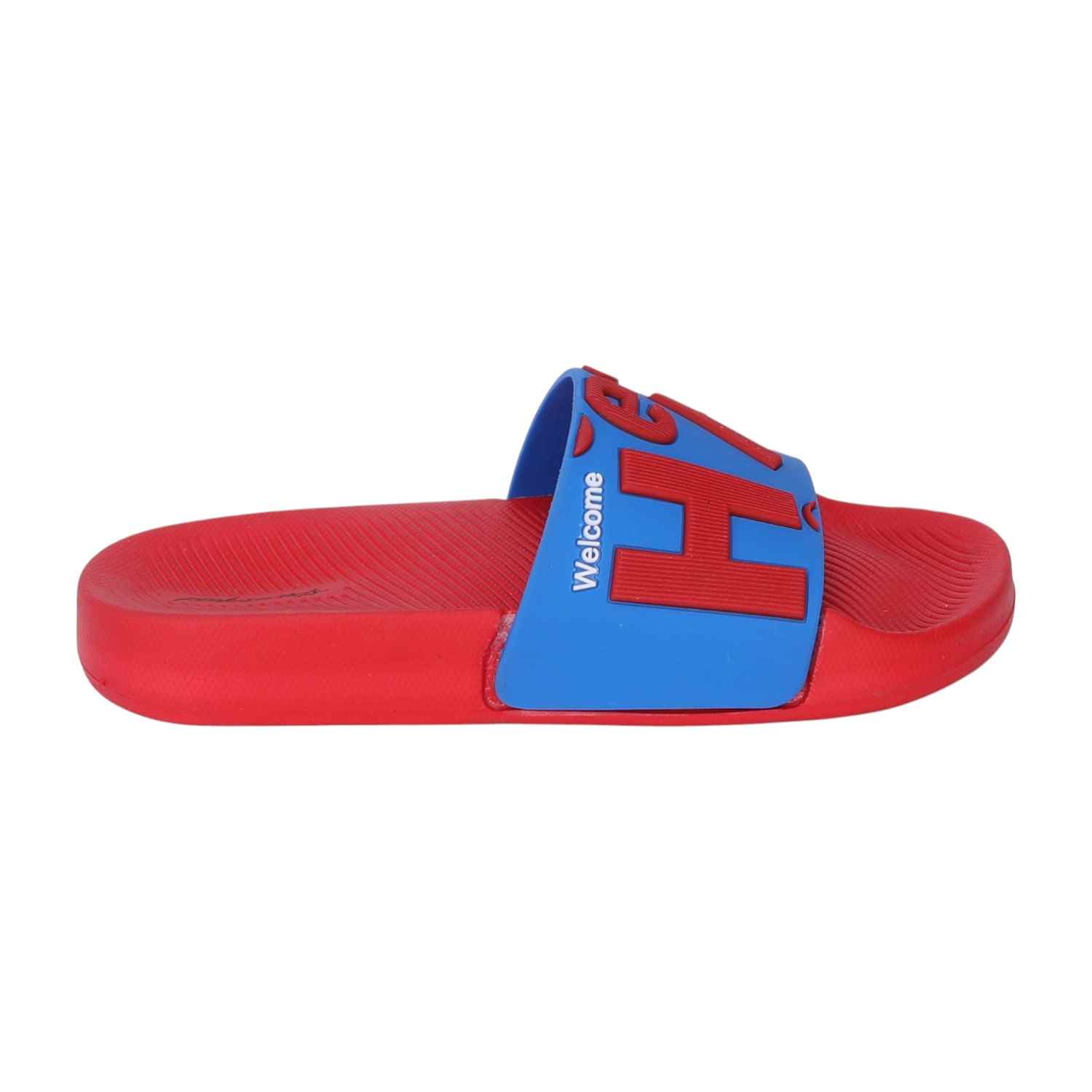 Red and Blue Colourblock Slides for Girls(12 Years onwards)