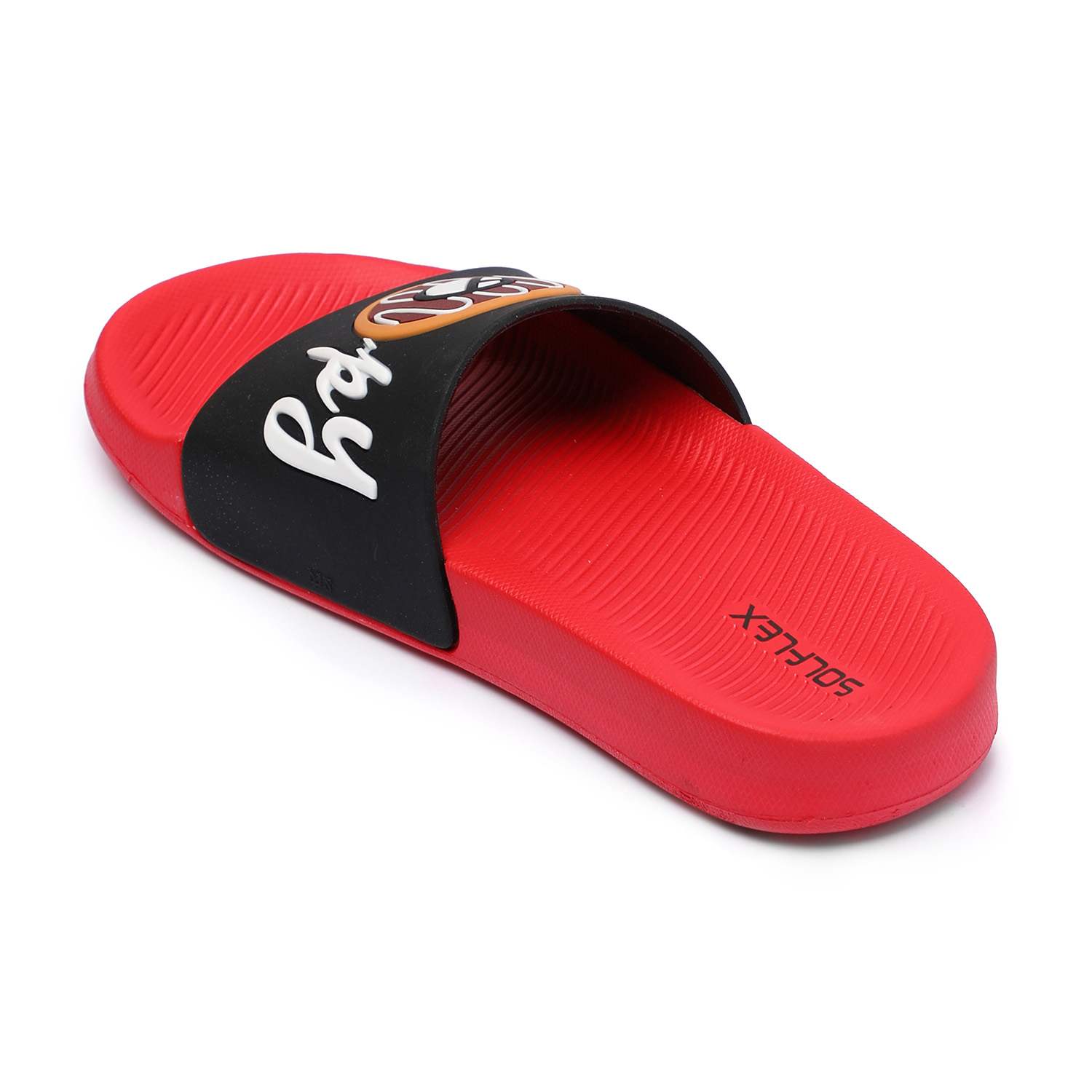 Kids Black Red Slides Junior (7-11 Years)