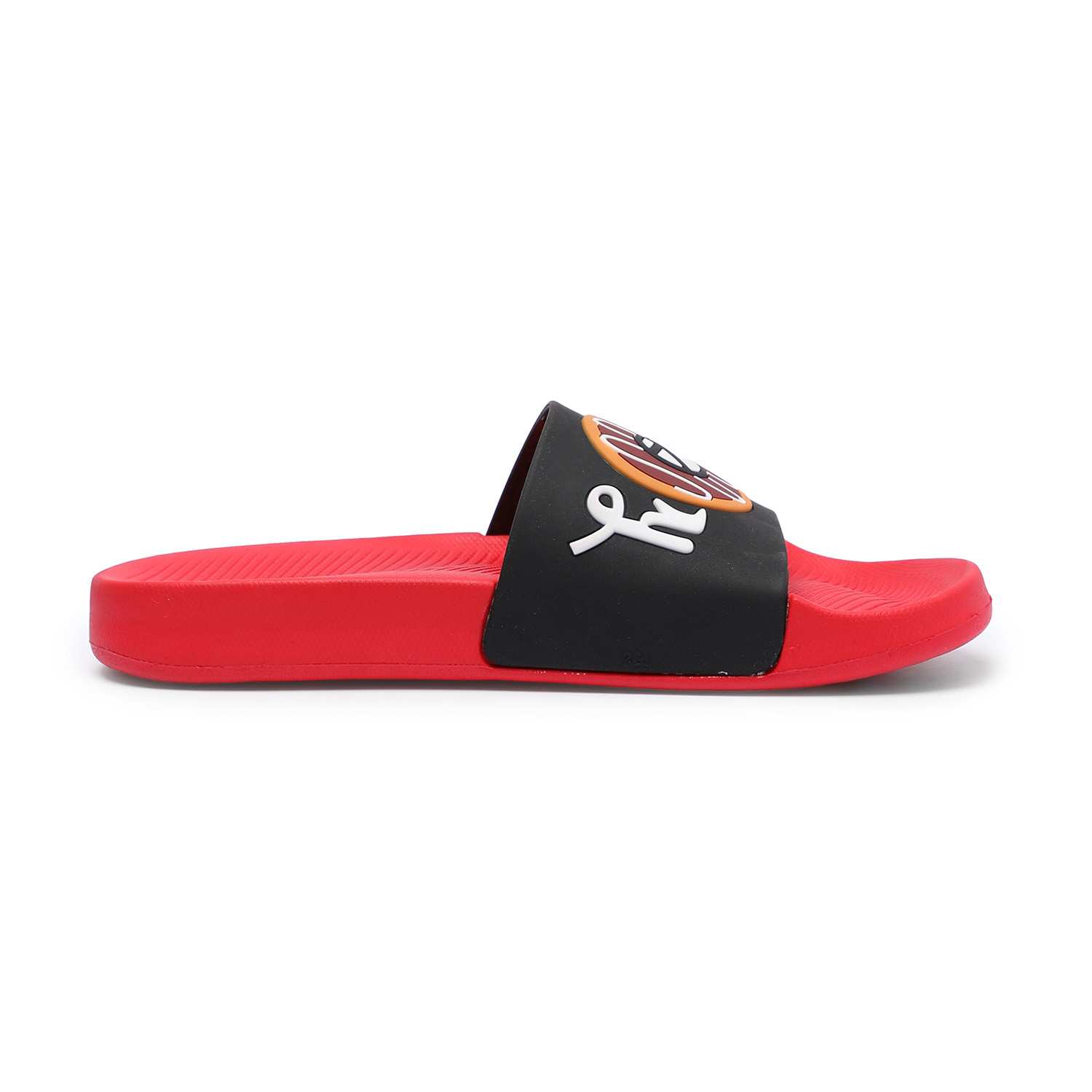 Kids Black Red Slides Junior (7-11 Years)