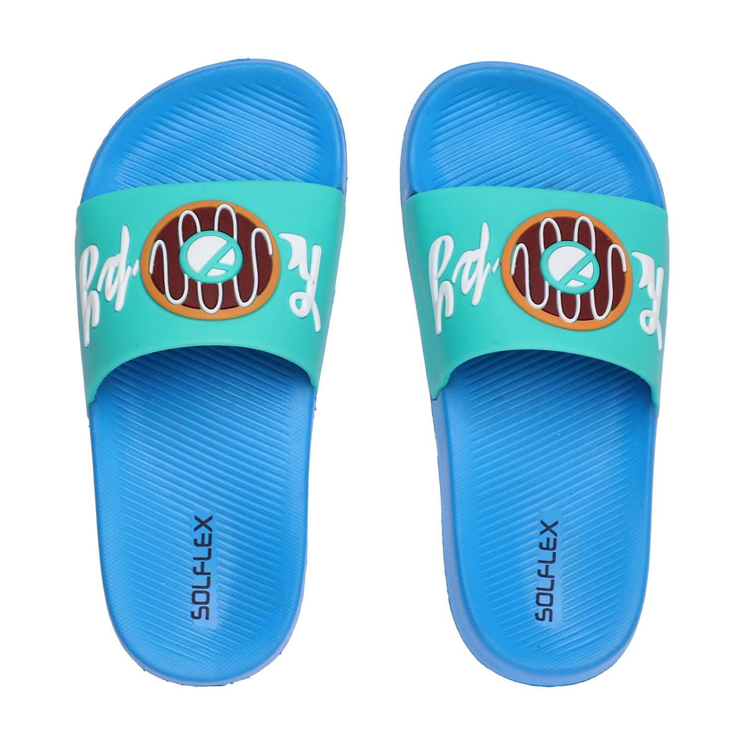 Kids Green Blue Slides Junior (7-11 Years)