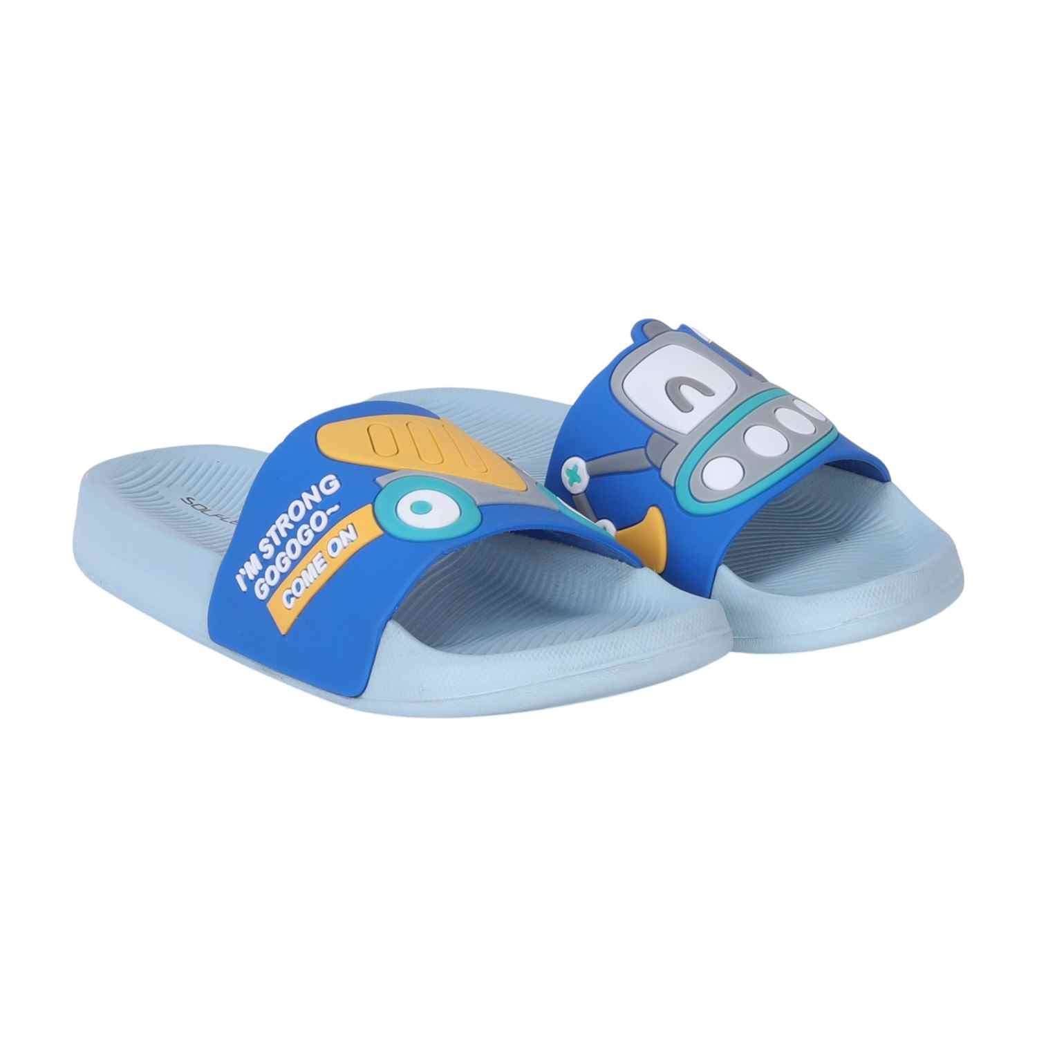 Kids Cartoon Construction Slide For Boys 12 Years On Wards - Blue