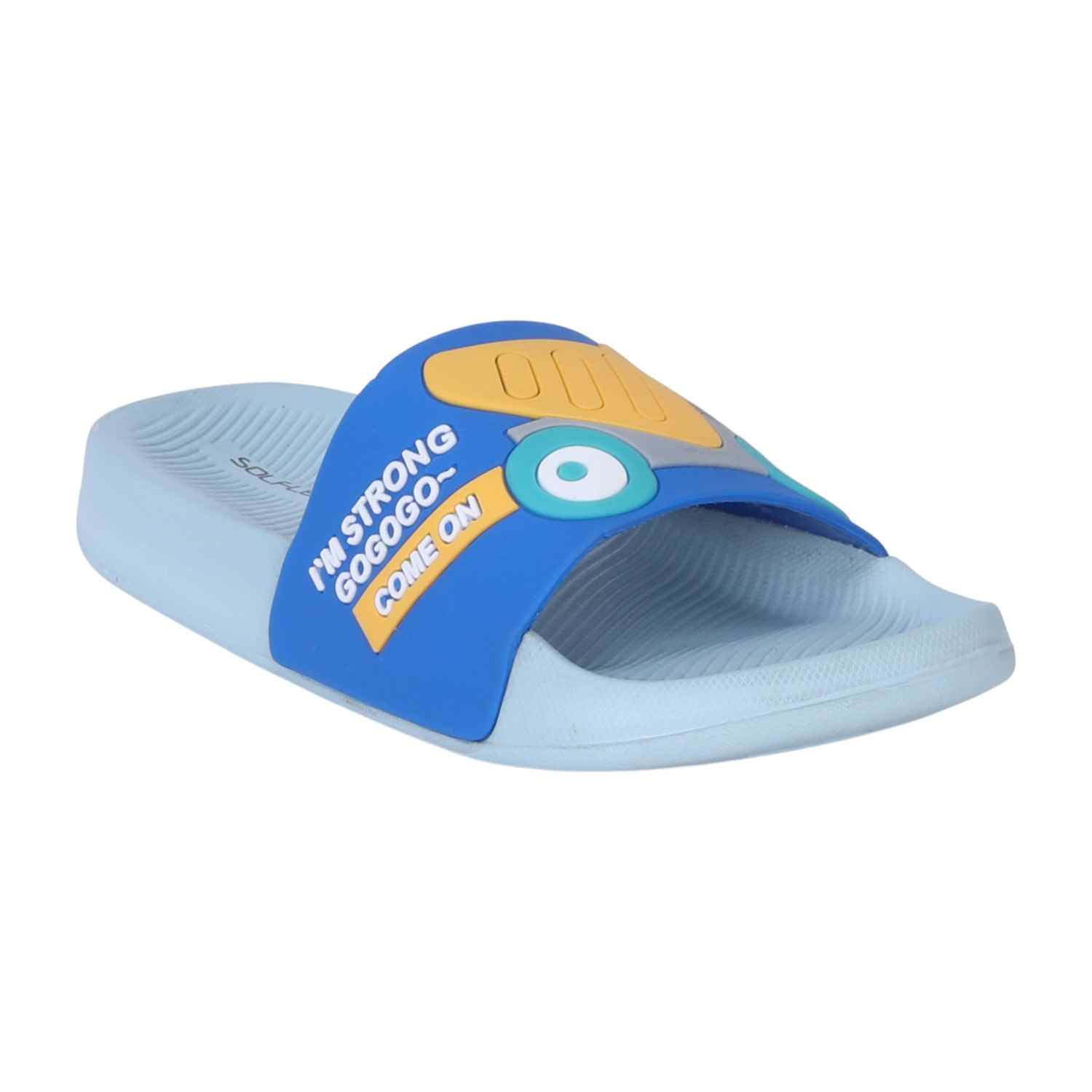 Kids Cartoon Construction Slide For Boys 12 Years On Wards - Blue