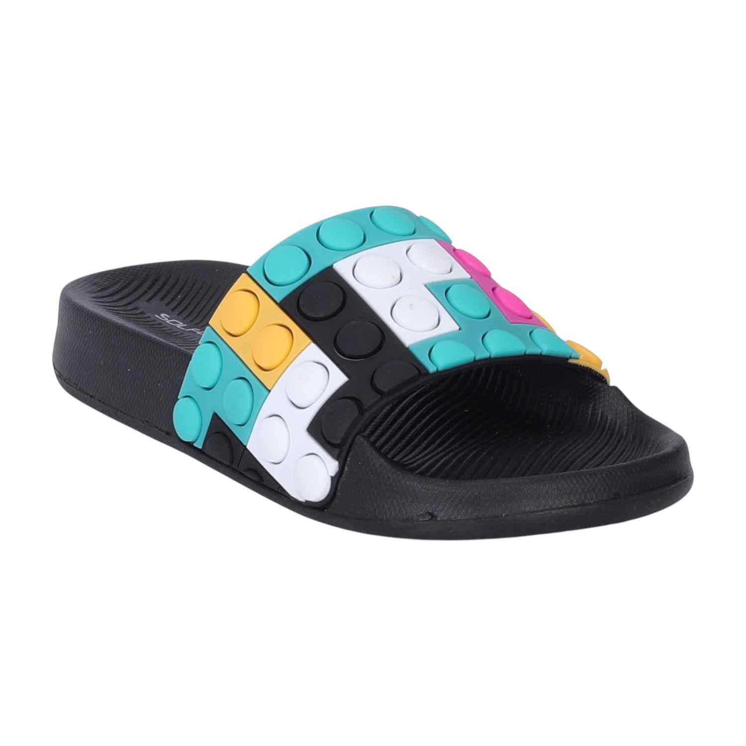 Kids Cartoon Construction Slide For Boys 12 Years On Wards - Black Multi