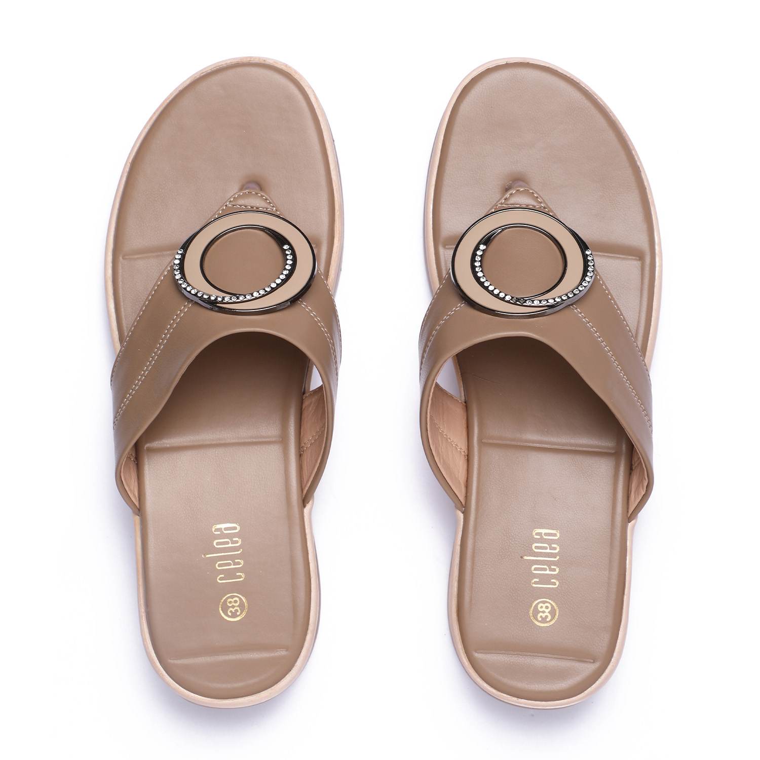Women Stylish Wedge Sandals with Embellished Strap