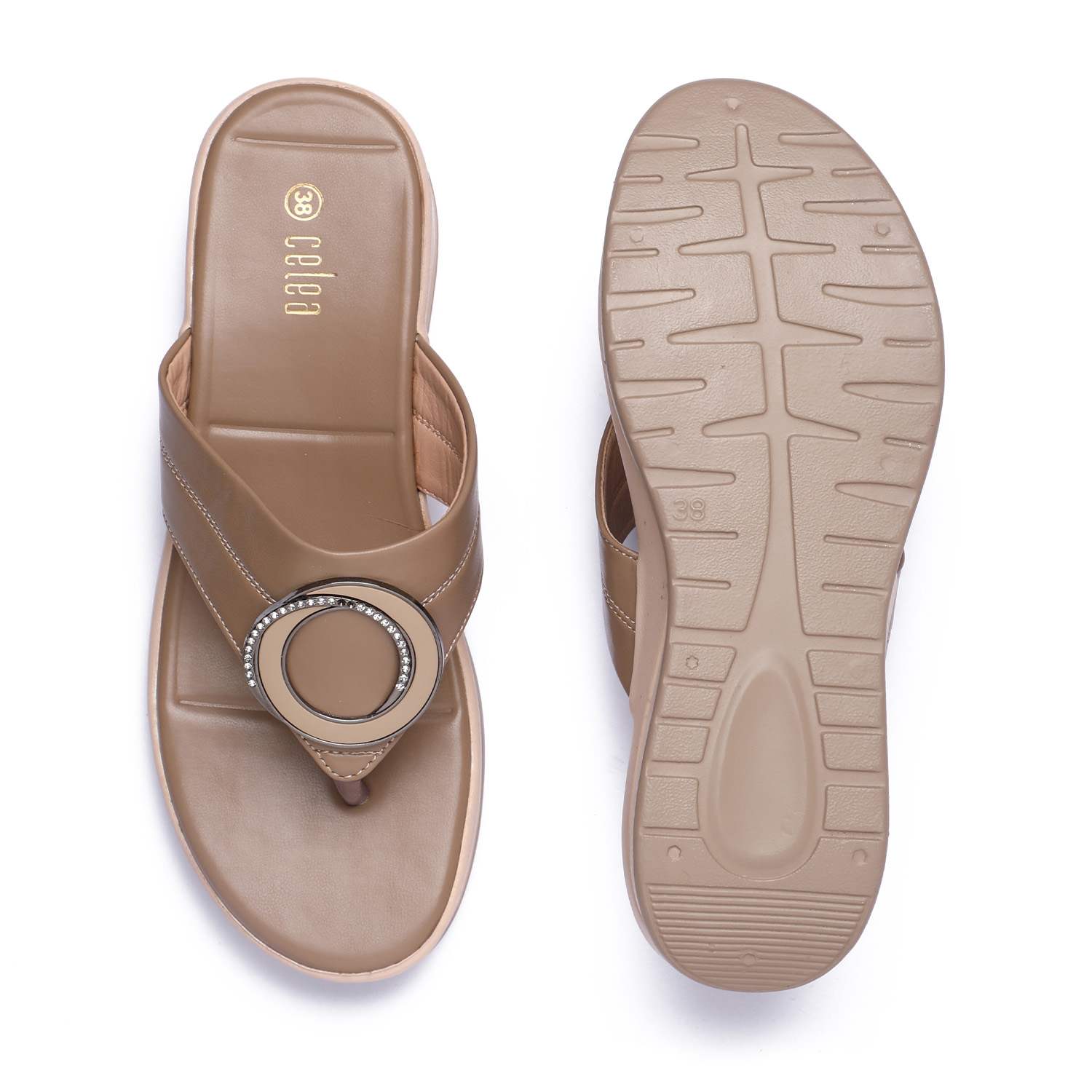 Women Stylish Wedge Sandals with Embellished Strap